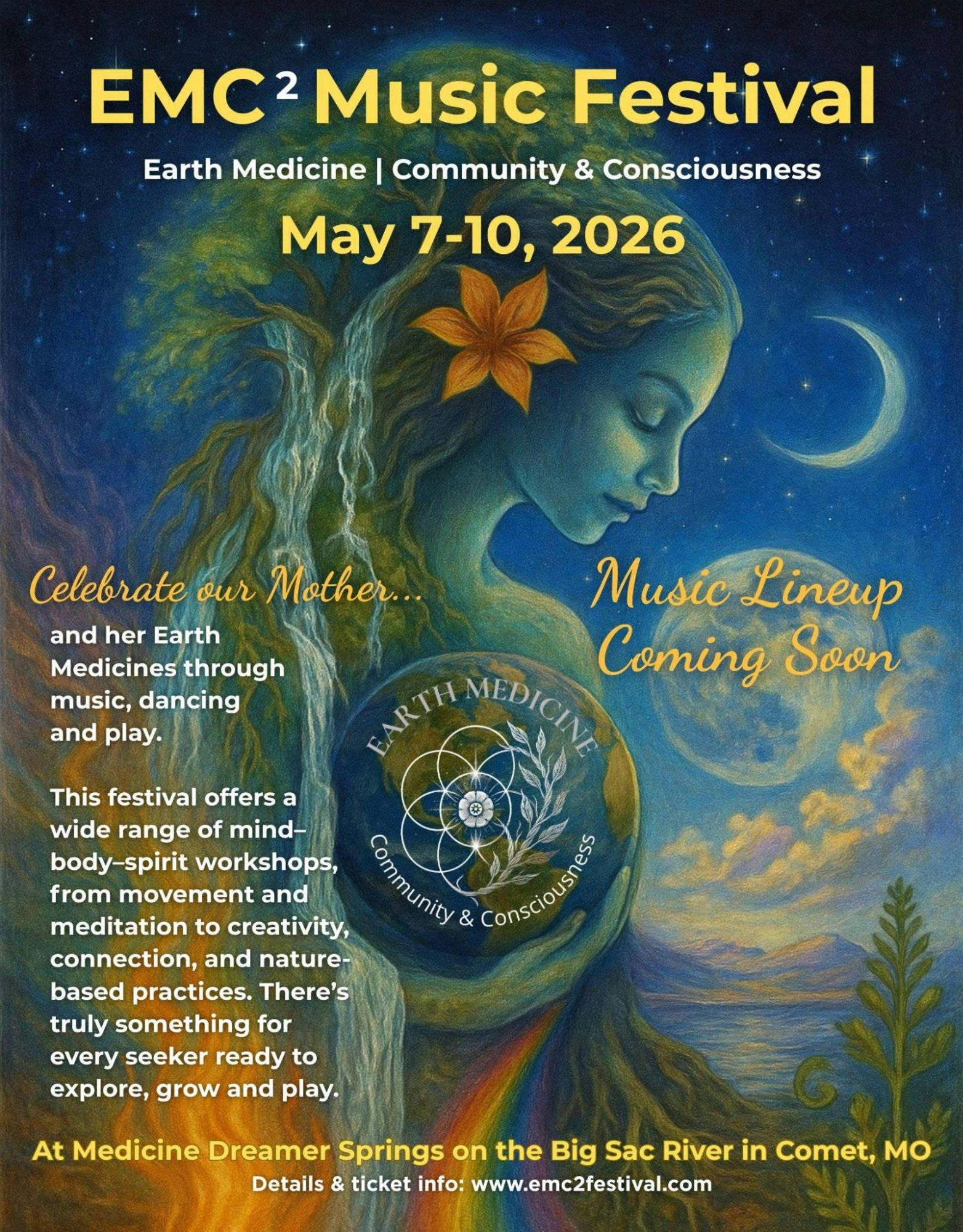 EMC2 Wellness and Music Festival - Celebrating Our Mother event banner