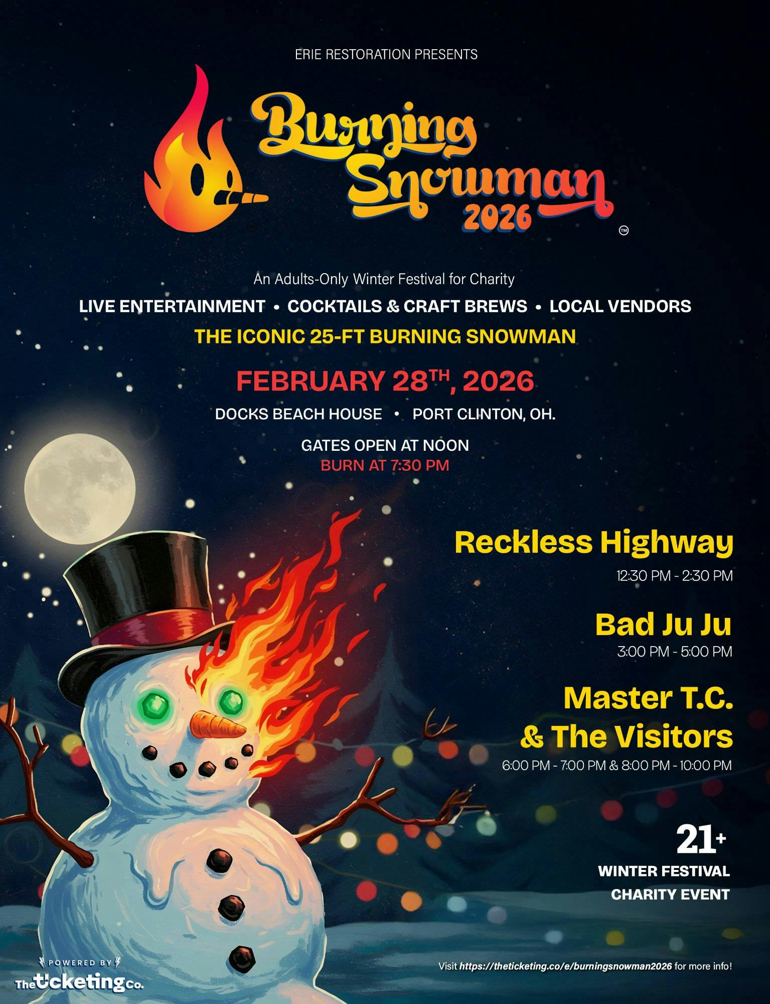 Burning Snowman Fest 2026 event banner
