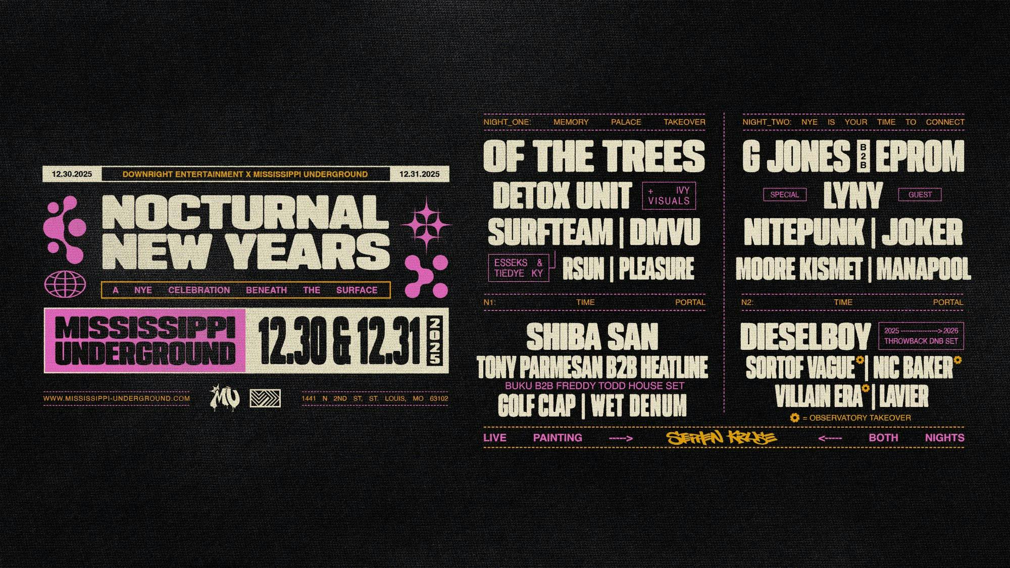 Of The Trees Presents Memory Palace Takeover event banner