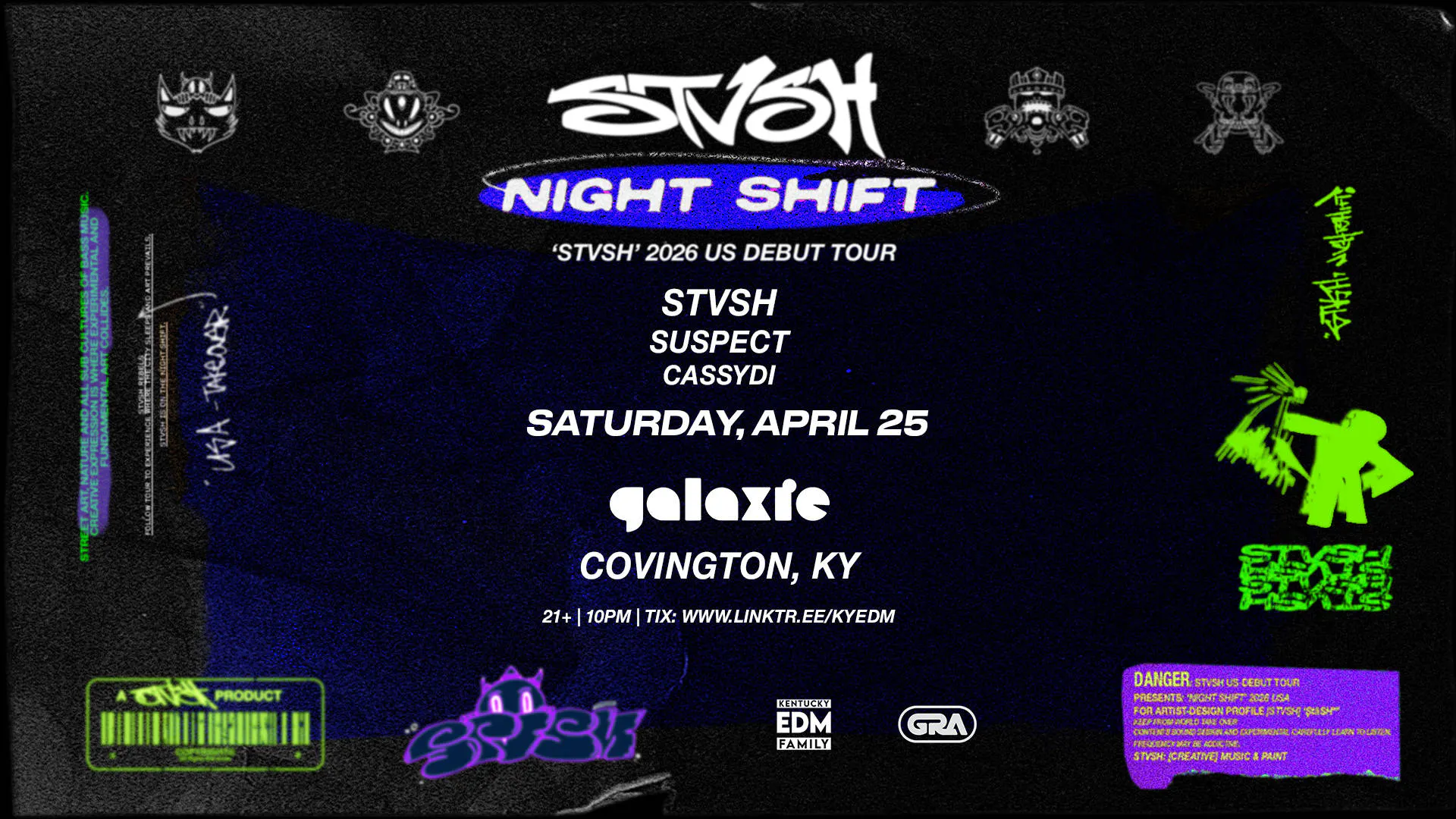 STVSH: Night Shift USA Debut Tour at Galaxie - Covington event banner