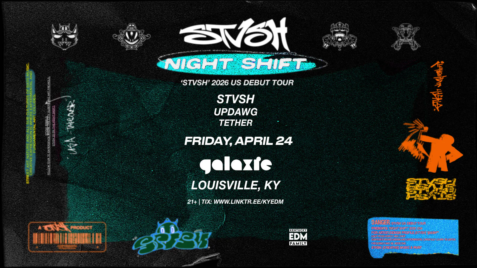 STVSH: Night Shift USA Debut Tour at Galaxie - Louisville event banner