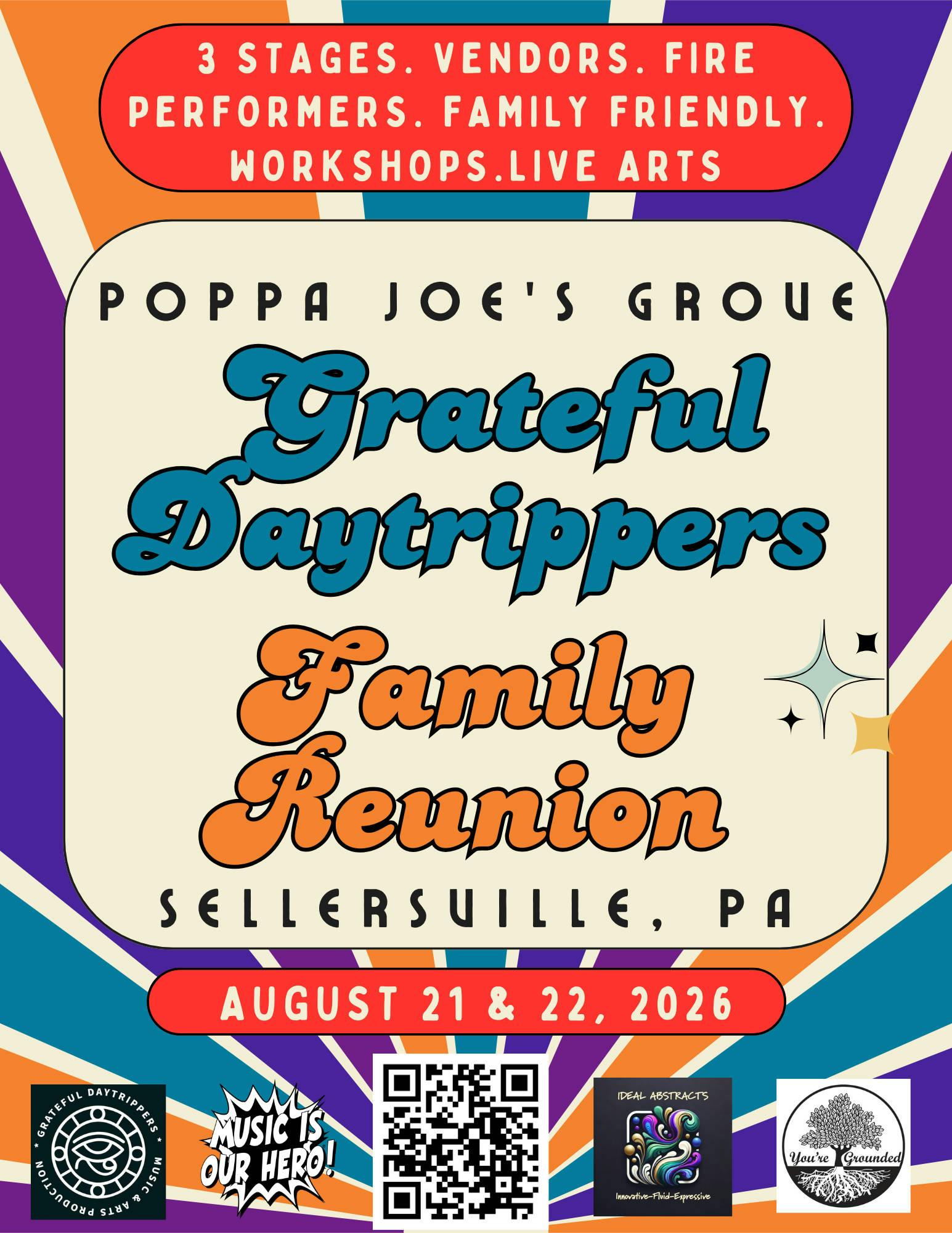 Grateful Daytrippers Family Reunion 2026 event banner