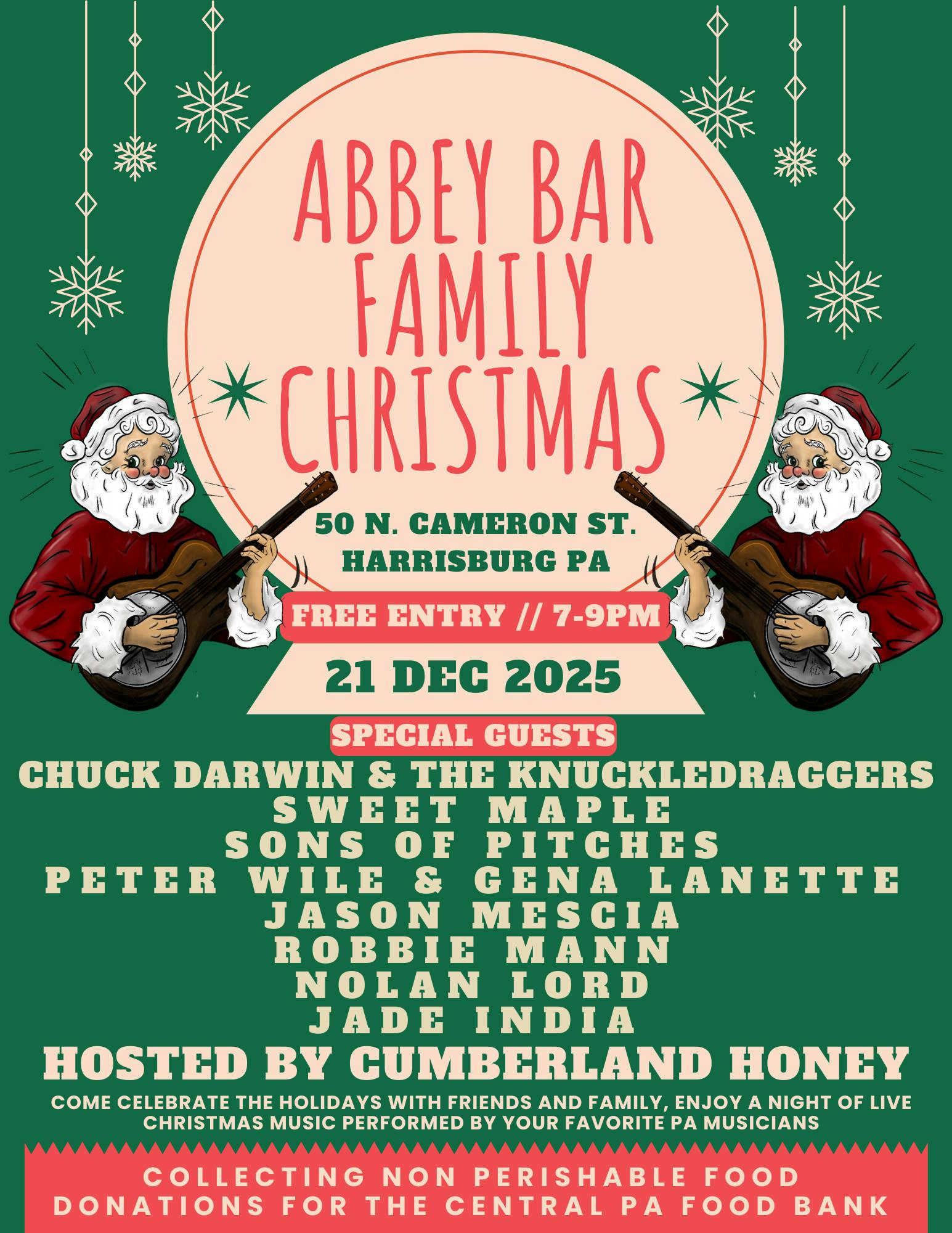 Abbey Family Christmas Show event banner