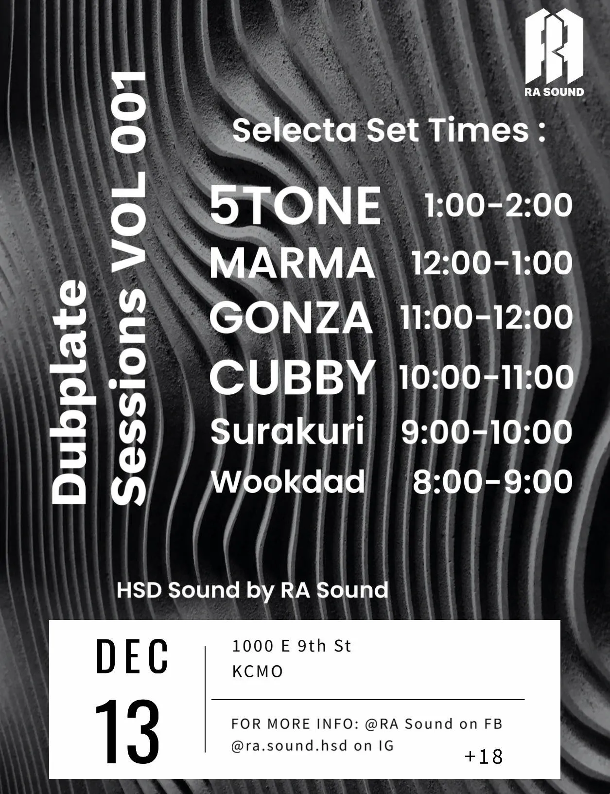 Dubplate Sessions Vol 001 event banner