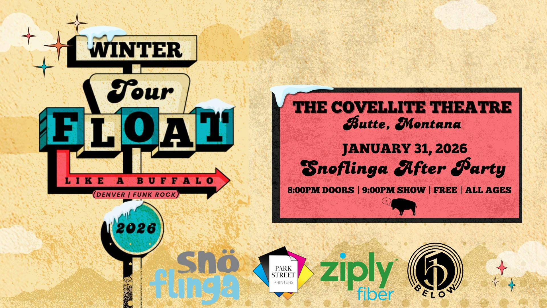 Official Snowflinga Afterparty event banner