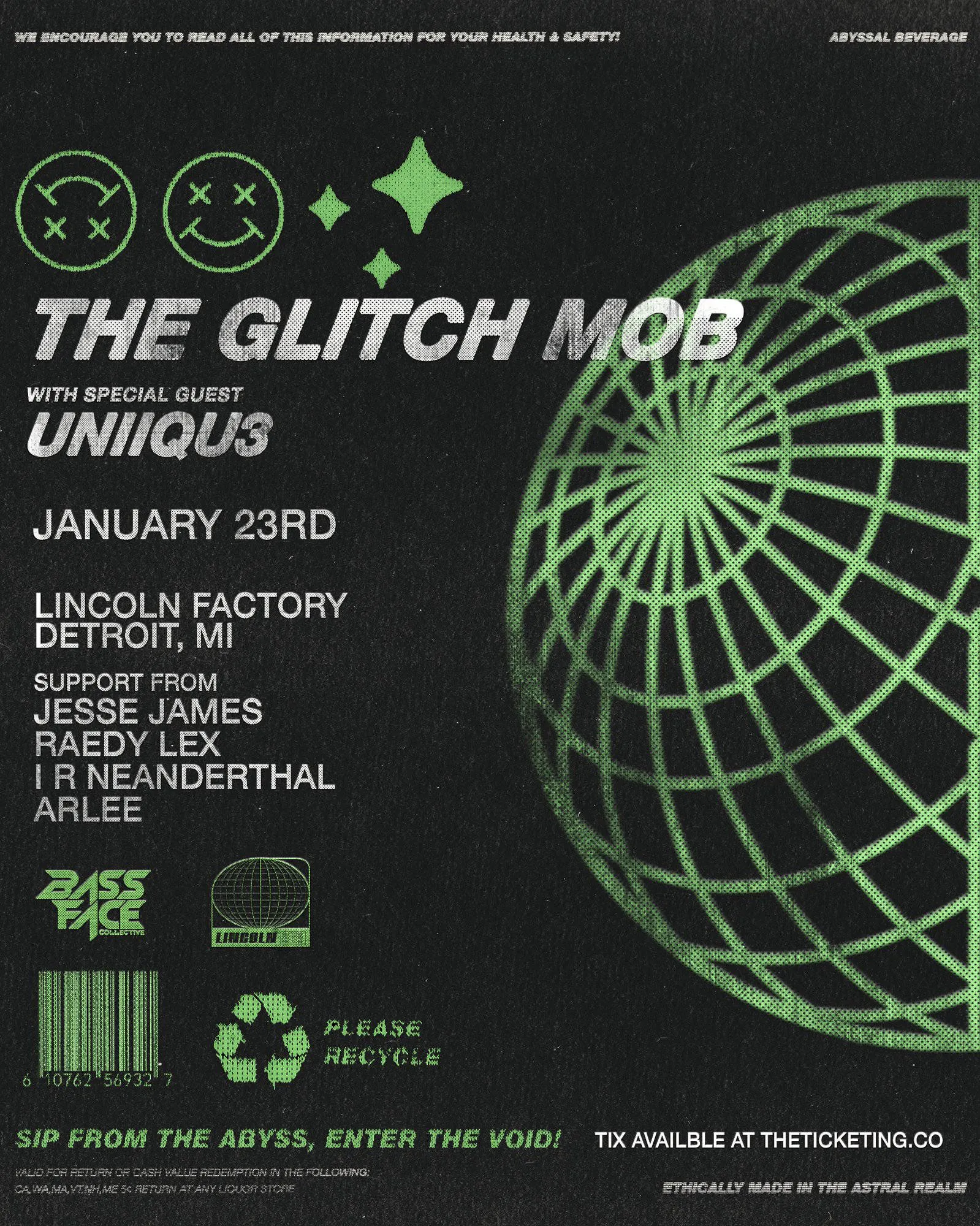The Glitch Mob 360 at Lincoln Factory event banner