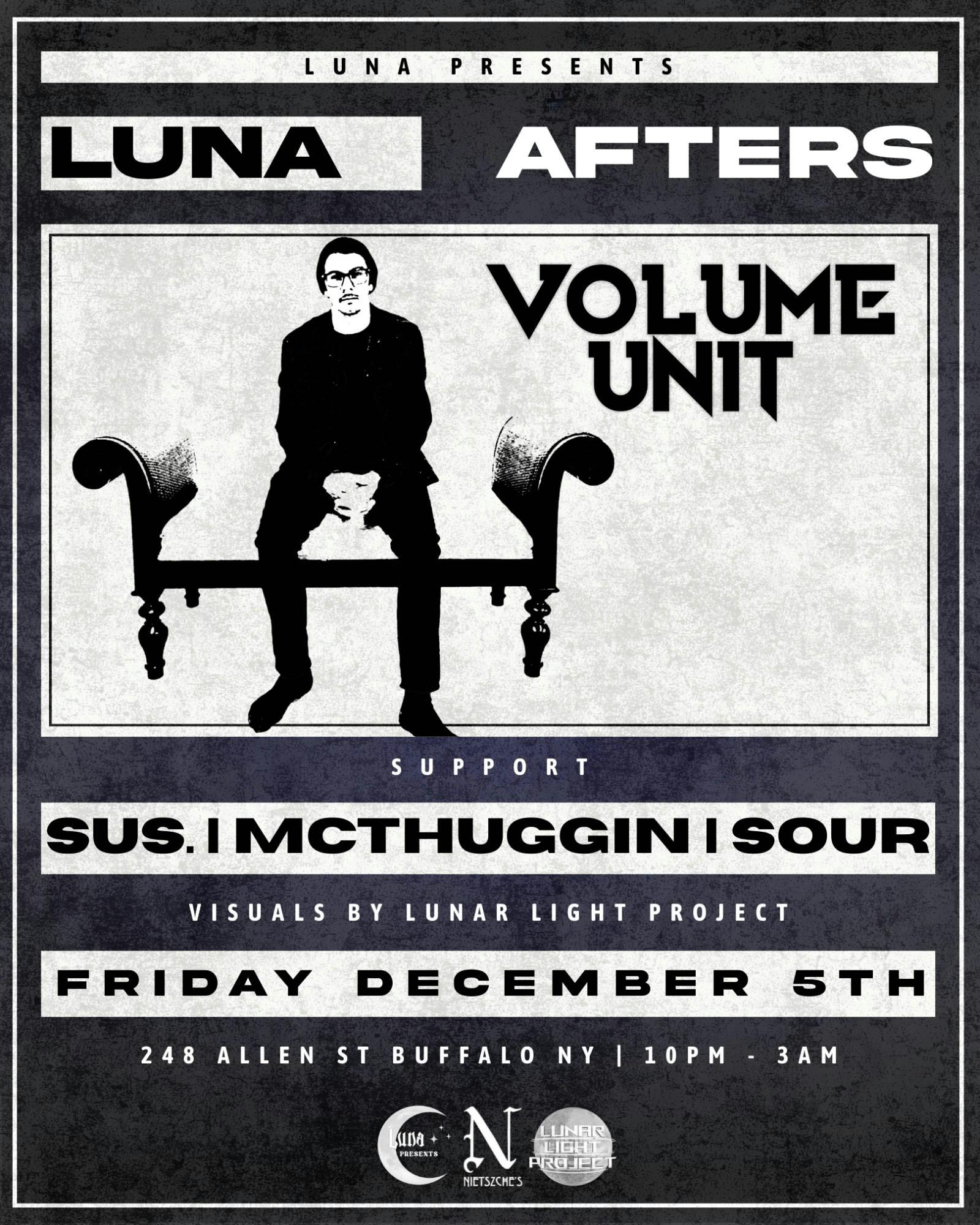 Luna Presents: Luna Afters Ft. Volume Unit event banner