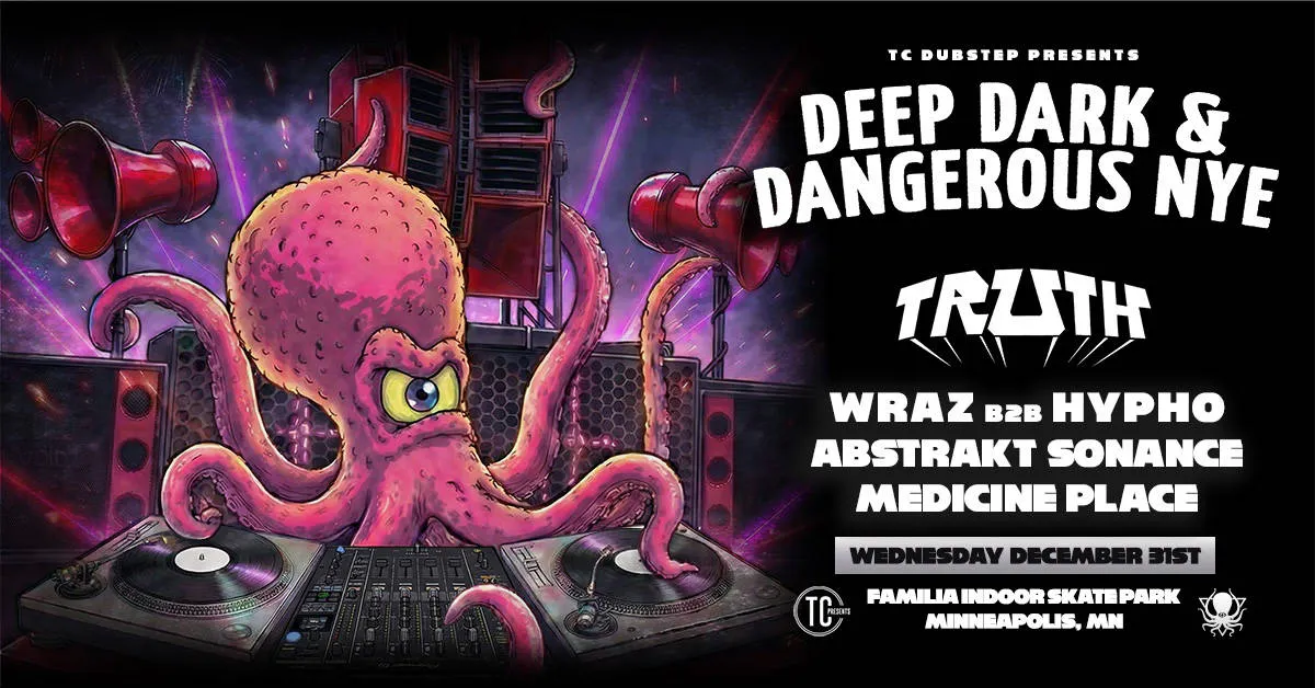 Deep Dark & Dangerous NYE event banner