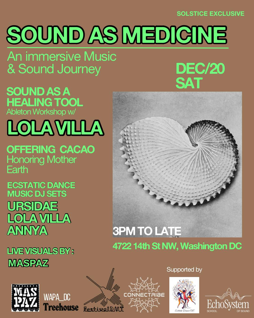 Sound as Medicine: An Immersive music Production Ceremony event banner