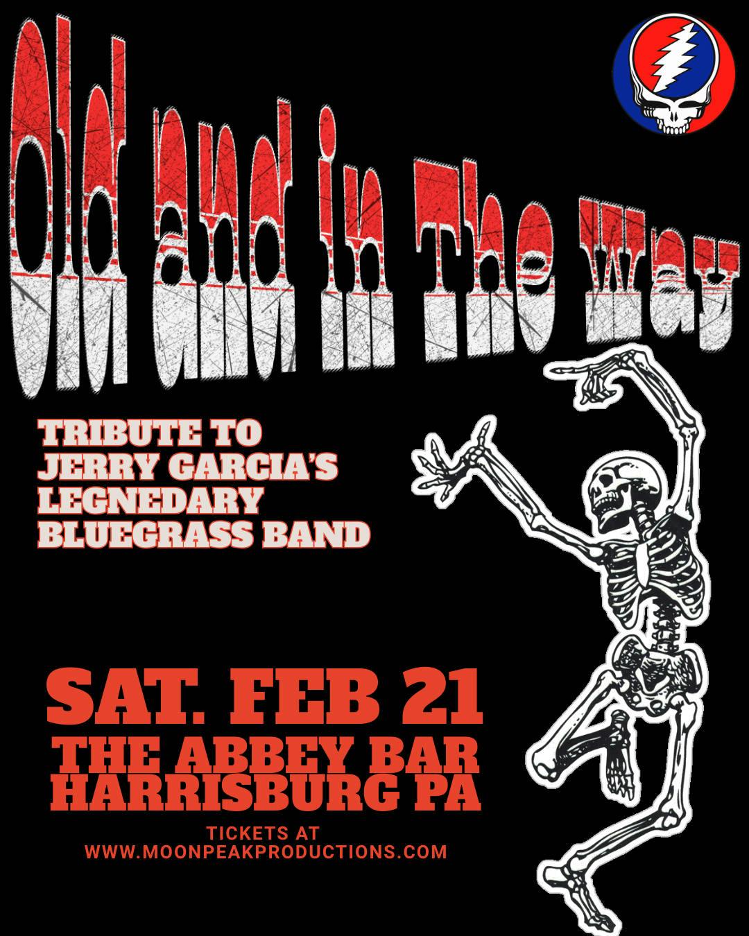 Old and in the Way Jerry Garcia Bluegrass Tribute Live at The Abbey Bar event banner