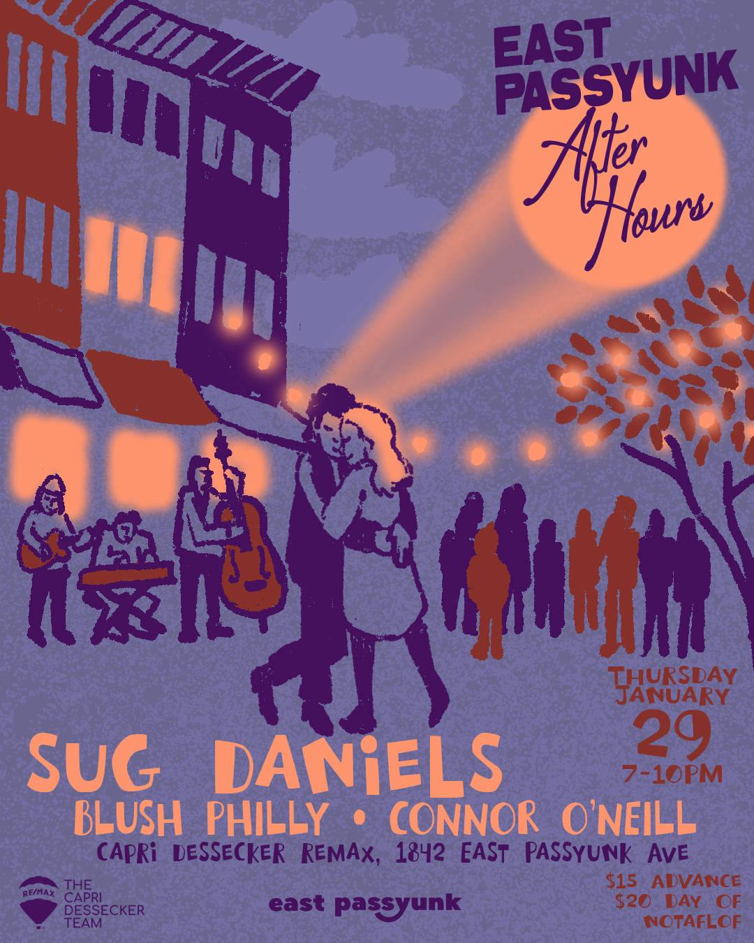 East Passyunk After Hours Presents: Sug Daniels, Blush, Conor O'Neill event banner