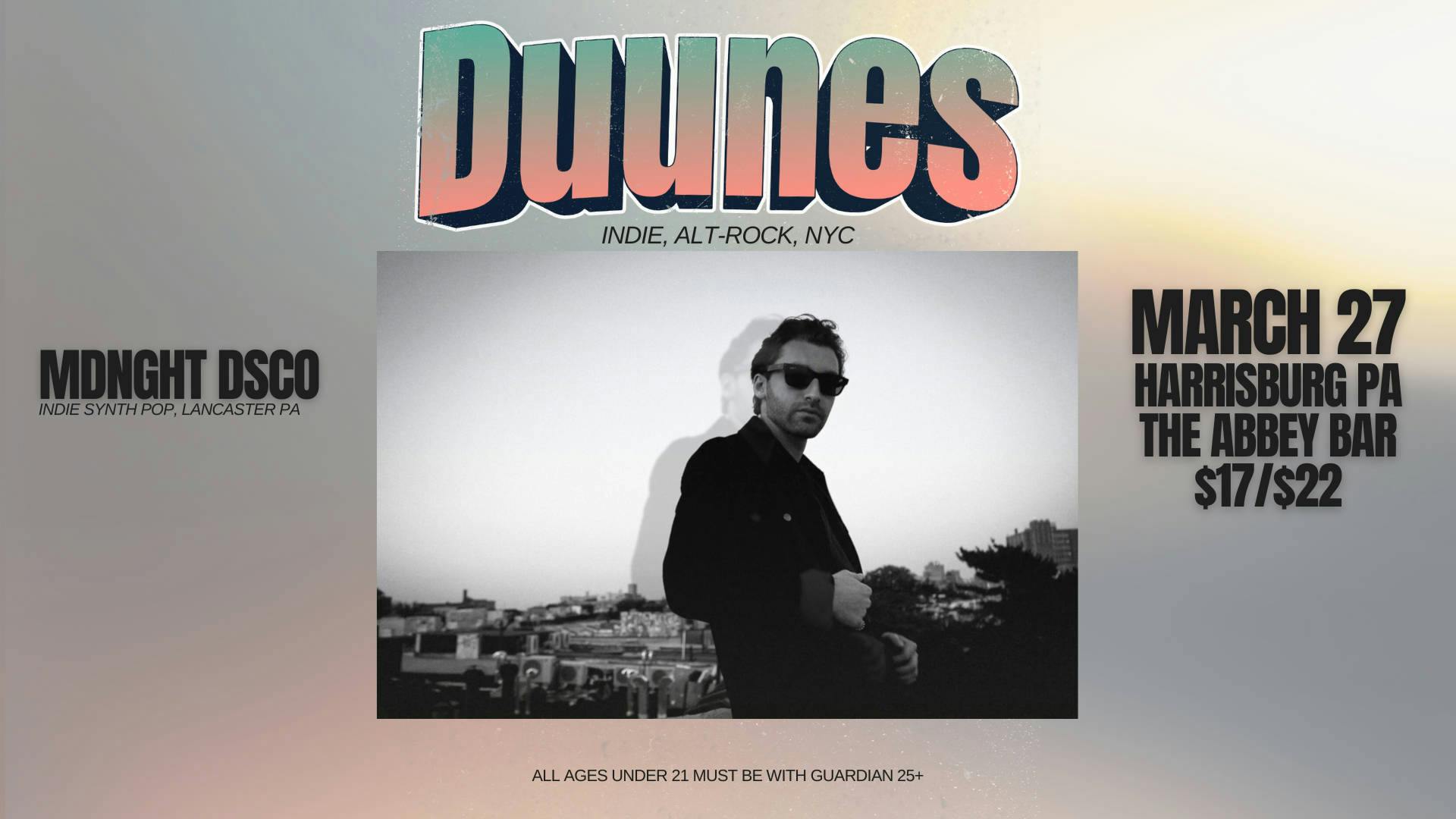 DUUNES Live at The Abbey Bar event banner