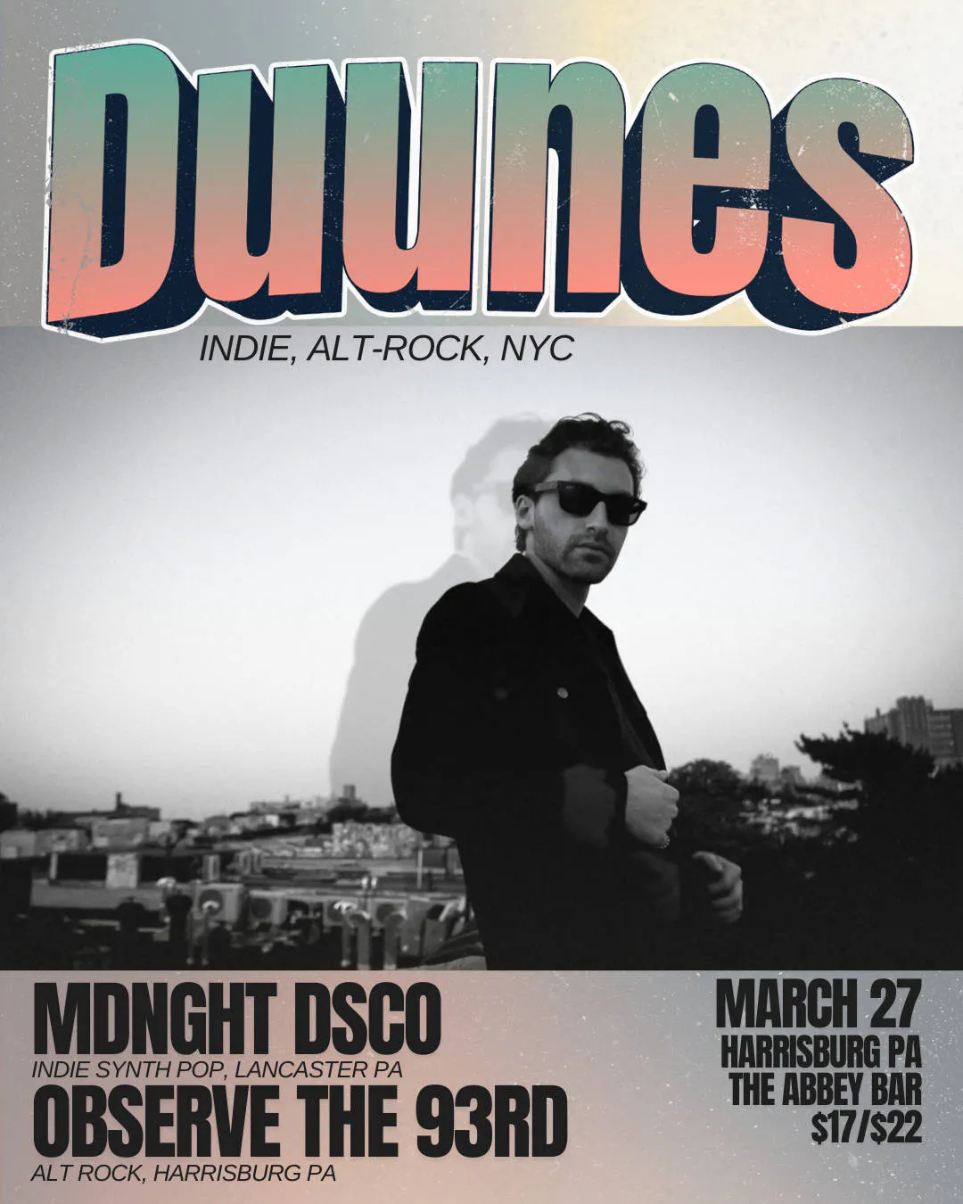 DUUNES Live at The Abbey Bar event banner