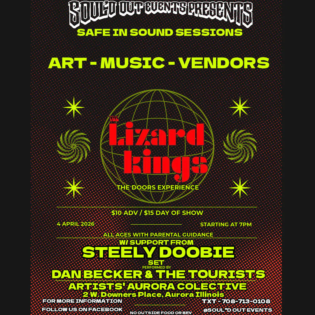 LIZARD KINGS (doors) + STEELY DOOBIE (Dan Becker & the Tourists) event banner