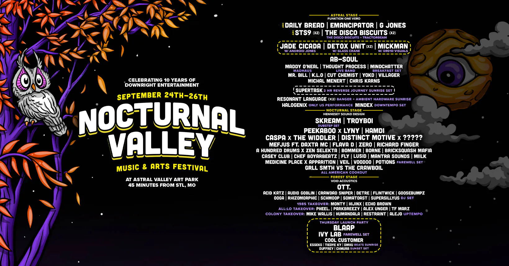 Nocturnal Valley Festival event banner