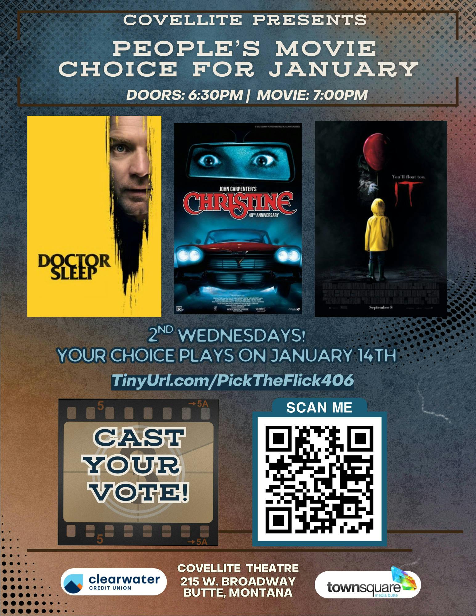 January 2026 People’s Choice!!- Free Movie on the Big Screen! event banner