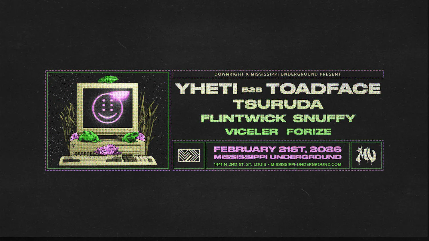 YHETI b2b TOADFACE event banner