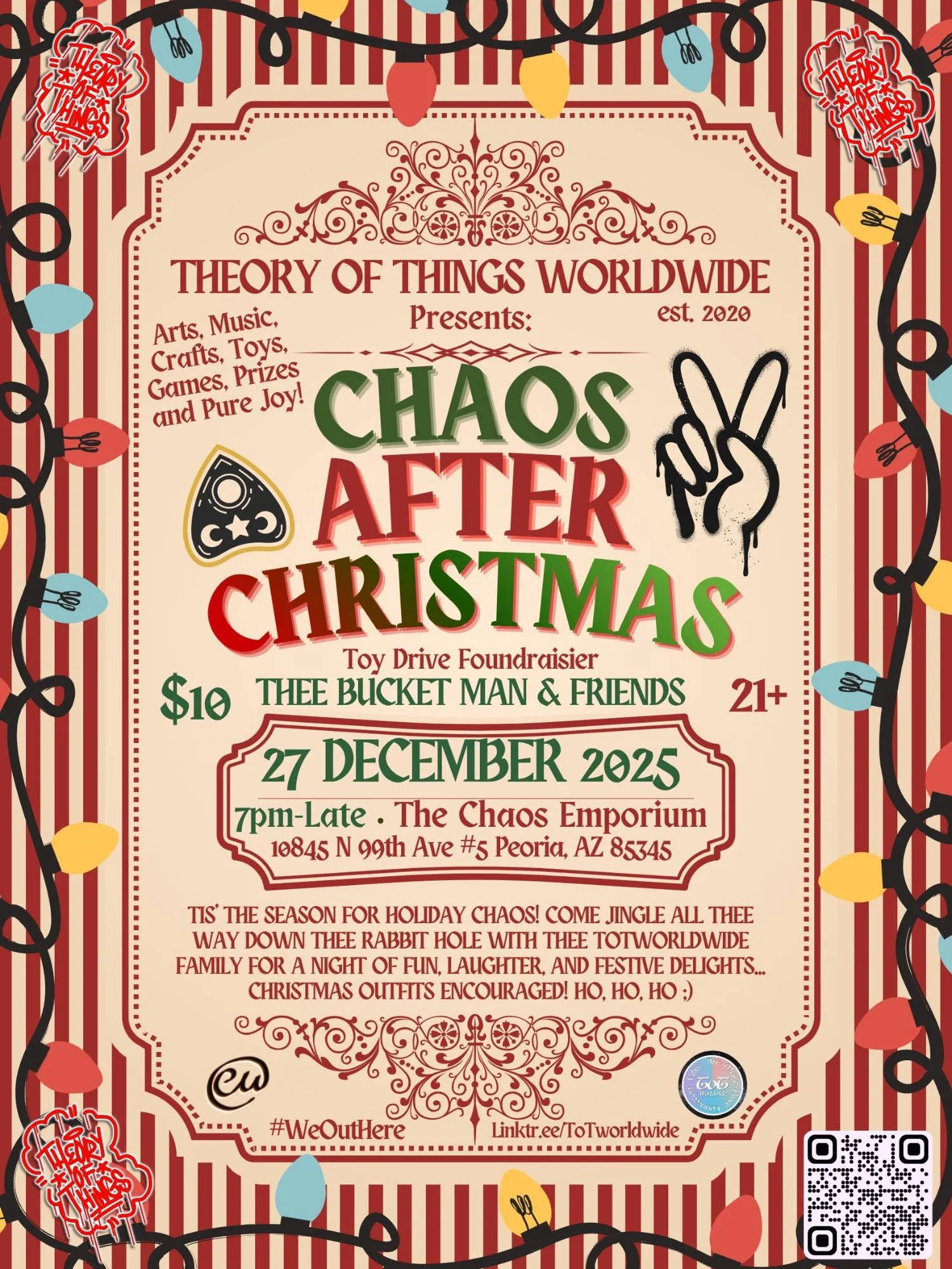 ToTworldwide Presents: Chaos After Christmas Toy Drive Fundraiser 2025 event banner