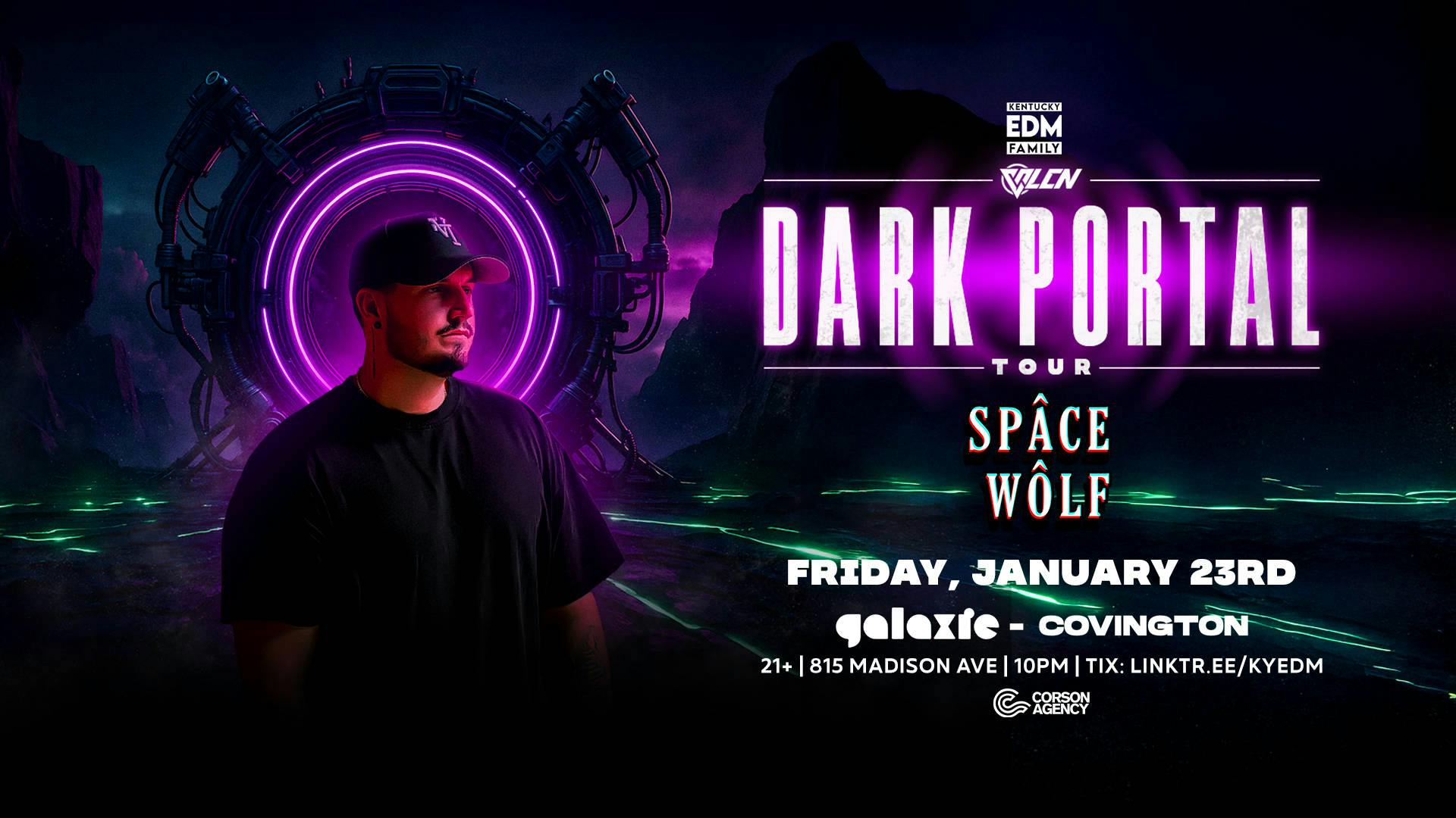 VLCN: Dark Portal Tour w/ SpaceWolf & Raptor Rex at Galaxie - Covington event banner