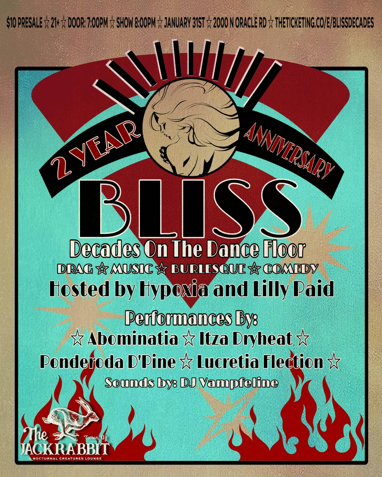 BLISS: DECADES ON THE DANCE FLOOR event banner