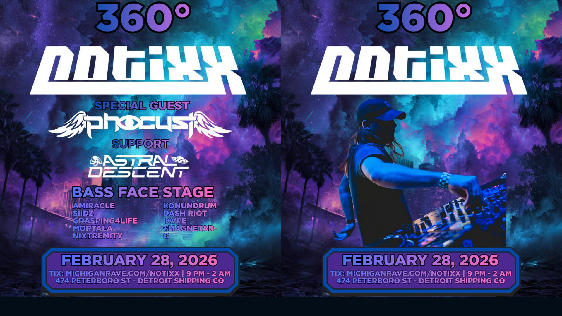 MRS 360° W/ NOTIXX & PHOCUST event banner