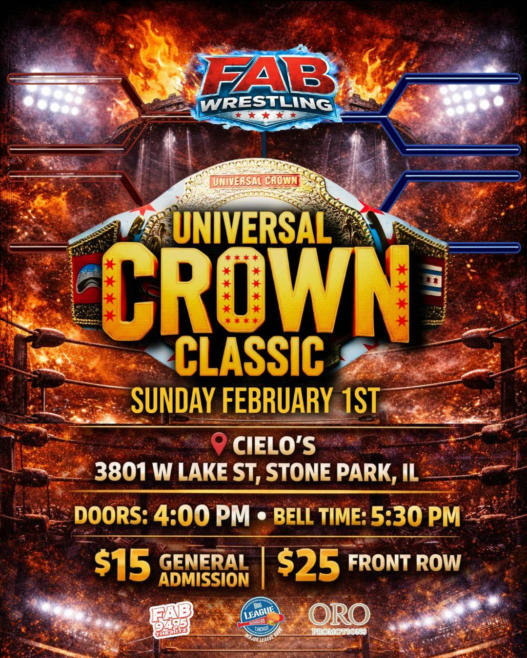 Universal Crown Classic | Live Pro Wrestling event banner