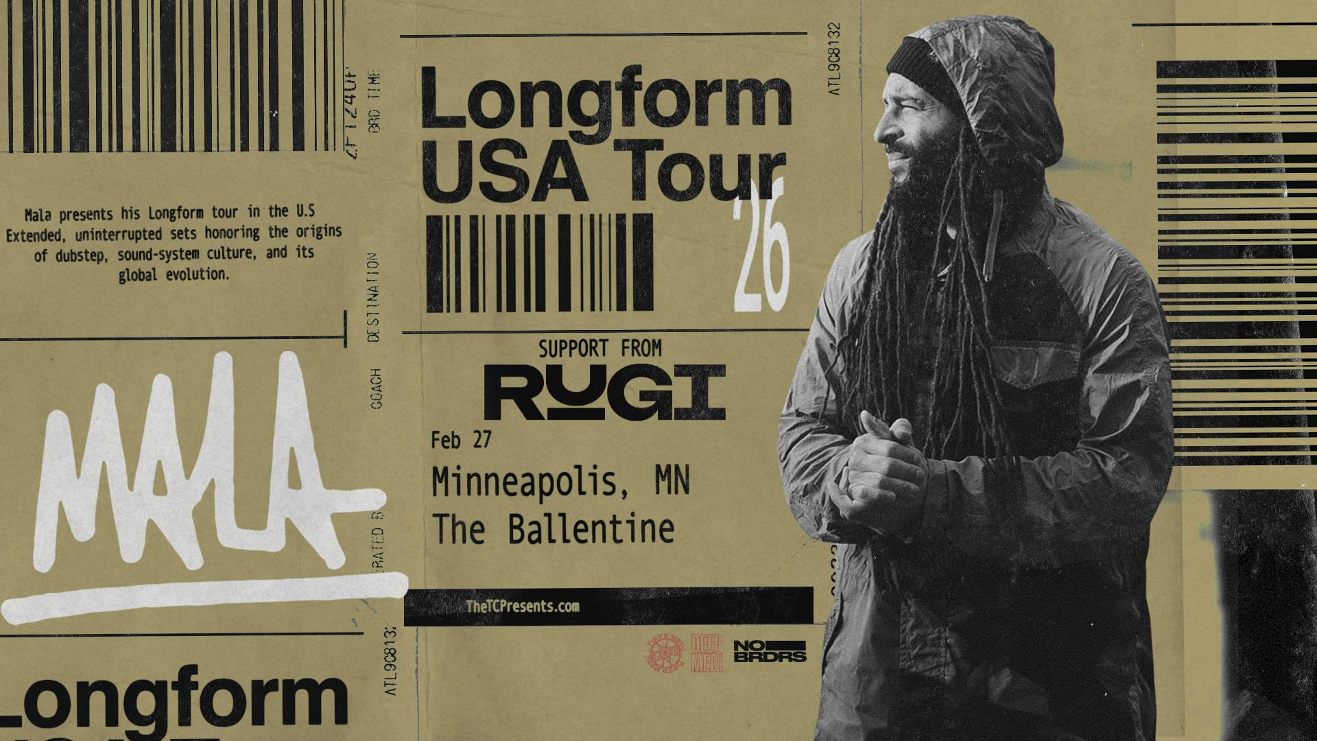 Mala - Longform USA Tour - Minneapolis w/ Rugi event banner