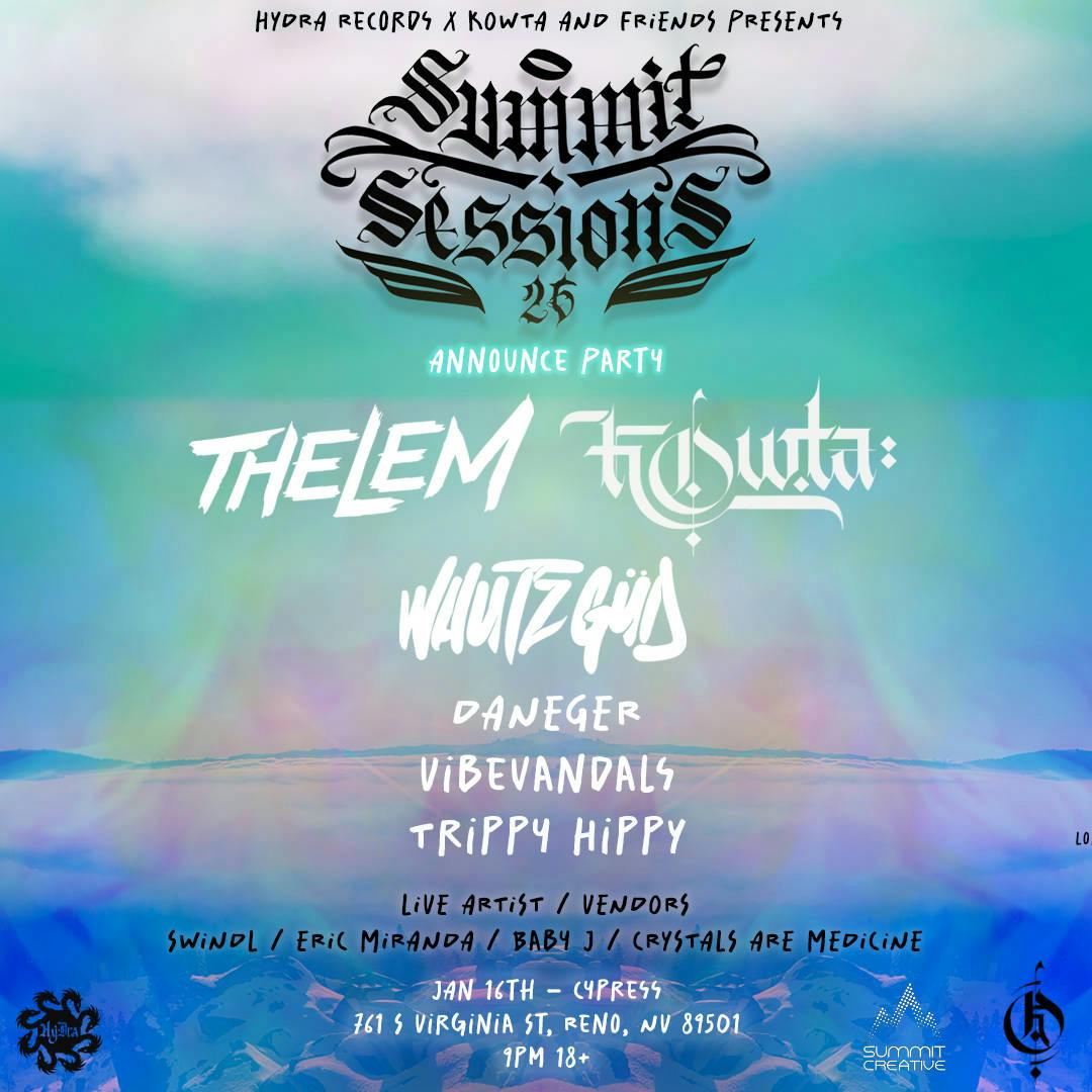 Summit Sessions Launch Party ft Thelem & Kowta event banner
