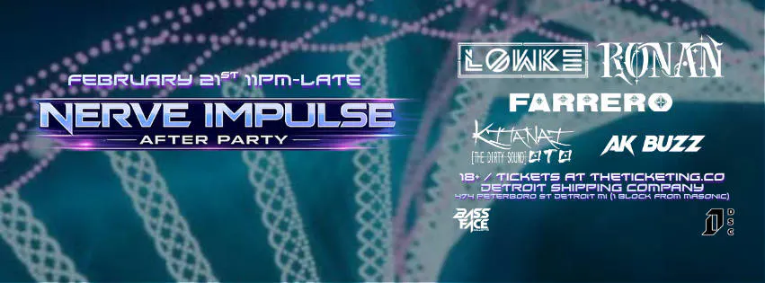 Nerve Impulse After Party at Detroit Shipping Company event banner