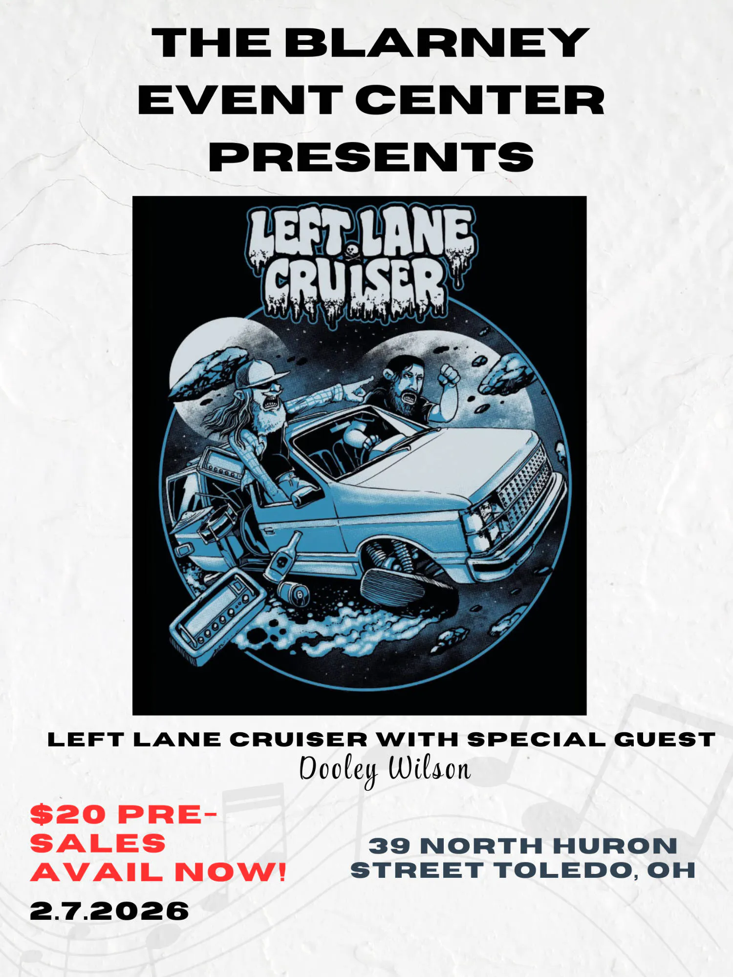Left Lane Cruiser WSG/ Dooley Wilson event banner