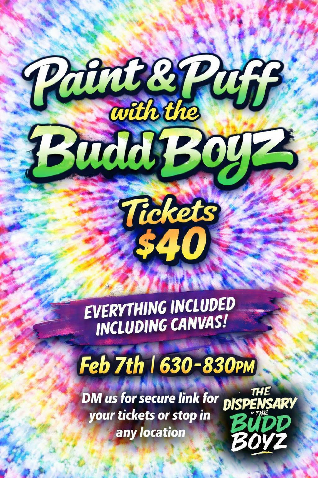 Paint & Puff With The BuddBoyz event banner
