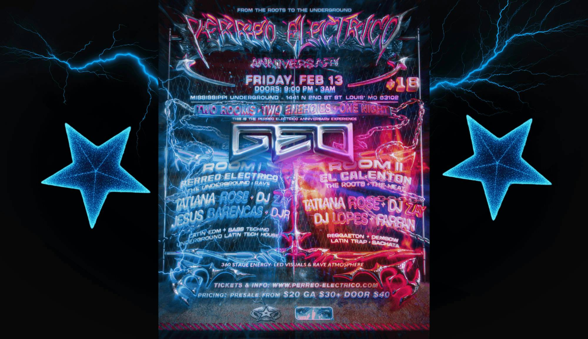 Perreo Electrico Anniversary event banner