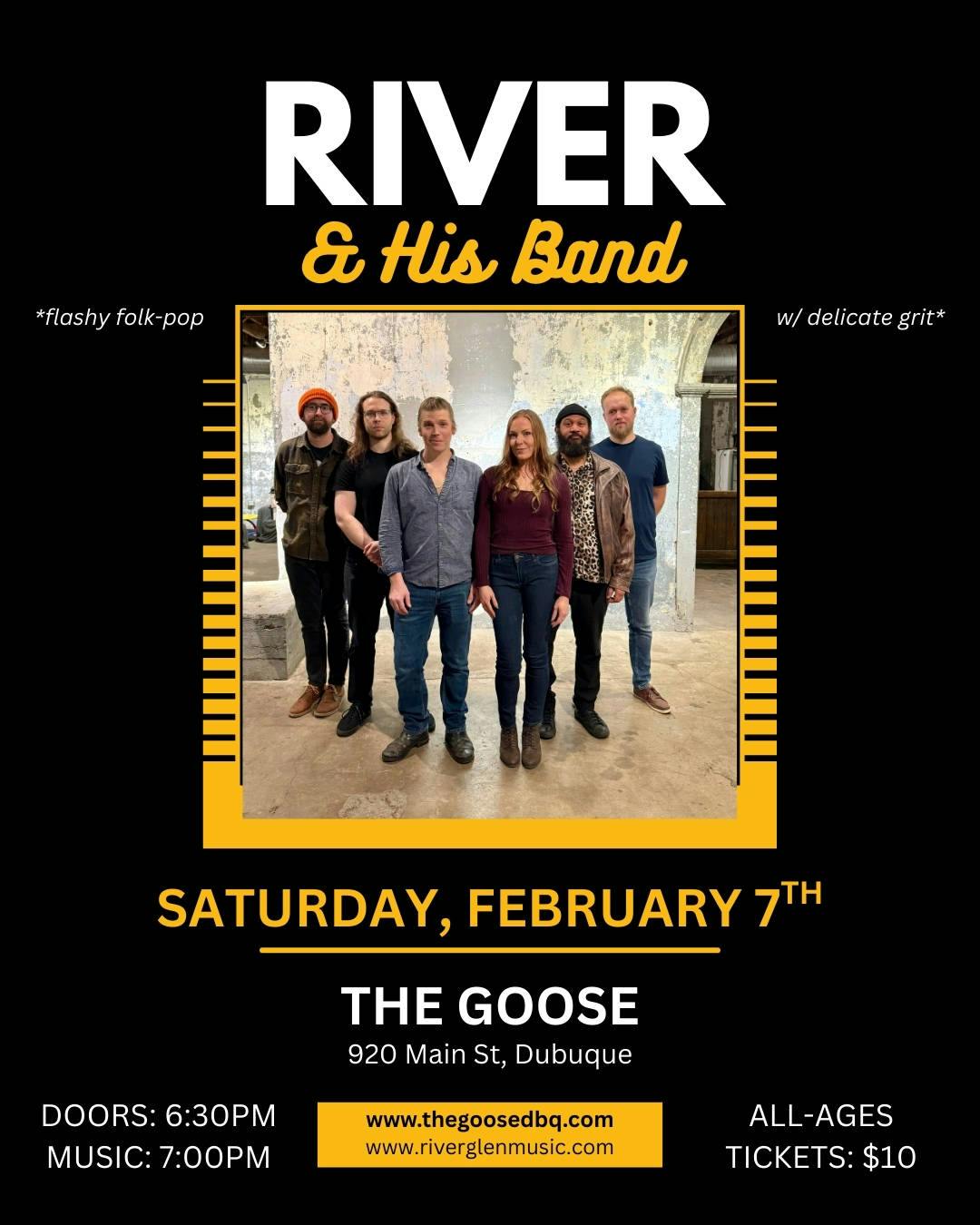 River & His Band at The Goose event banner