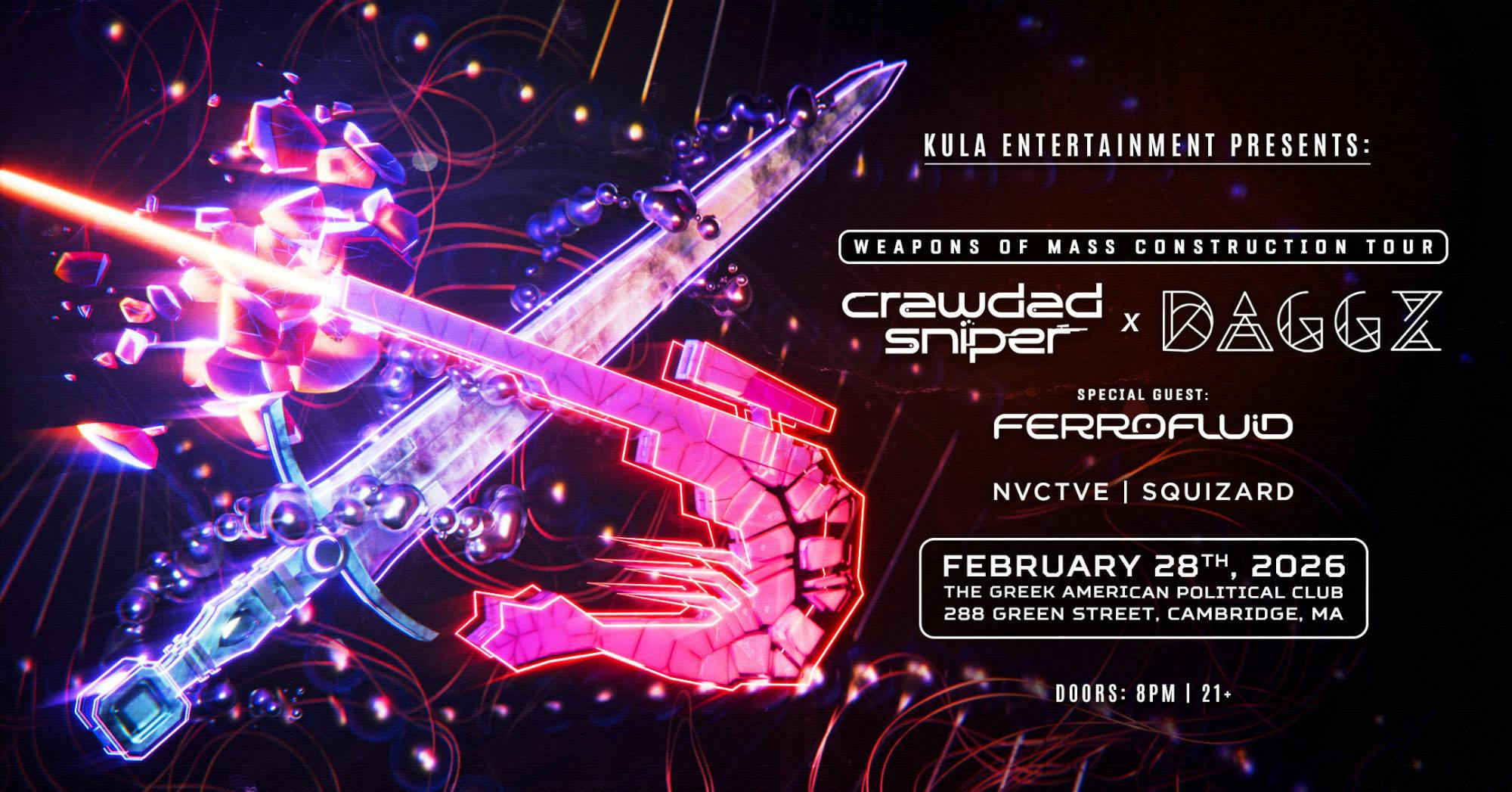 Weapons of Mass Construction Tour w/ Crawdad Sniper & Daggz event banner