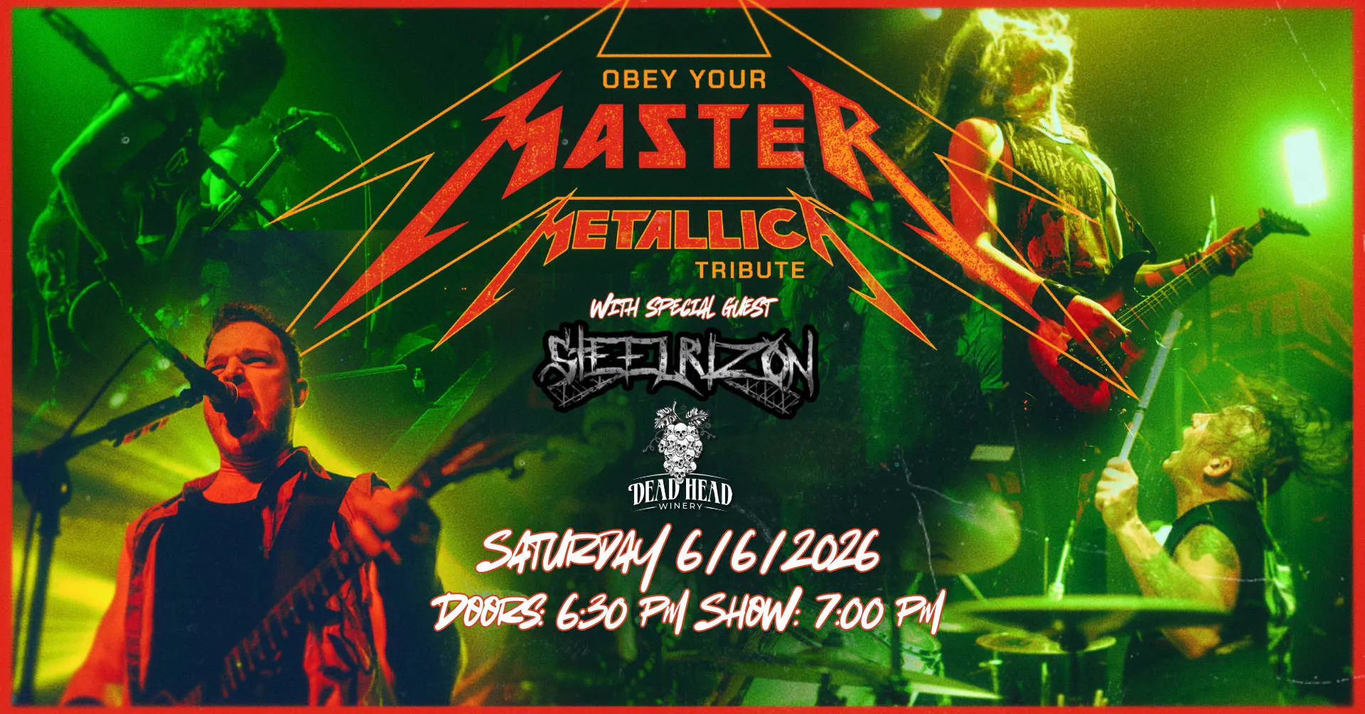 Obey Your Master (America's #1 Best Metallica Tribute) wsg Steelrizon event banner