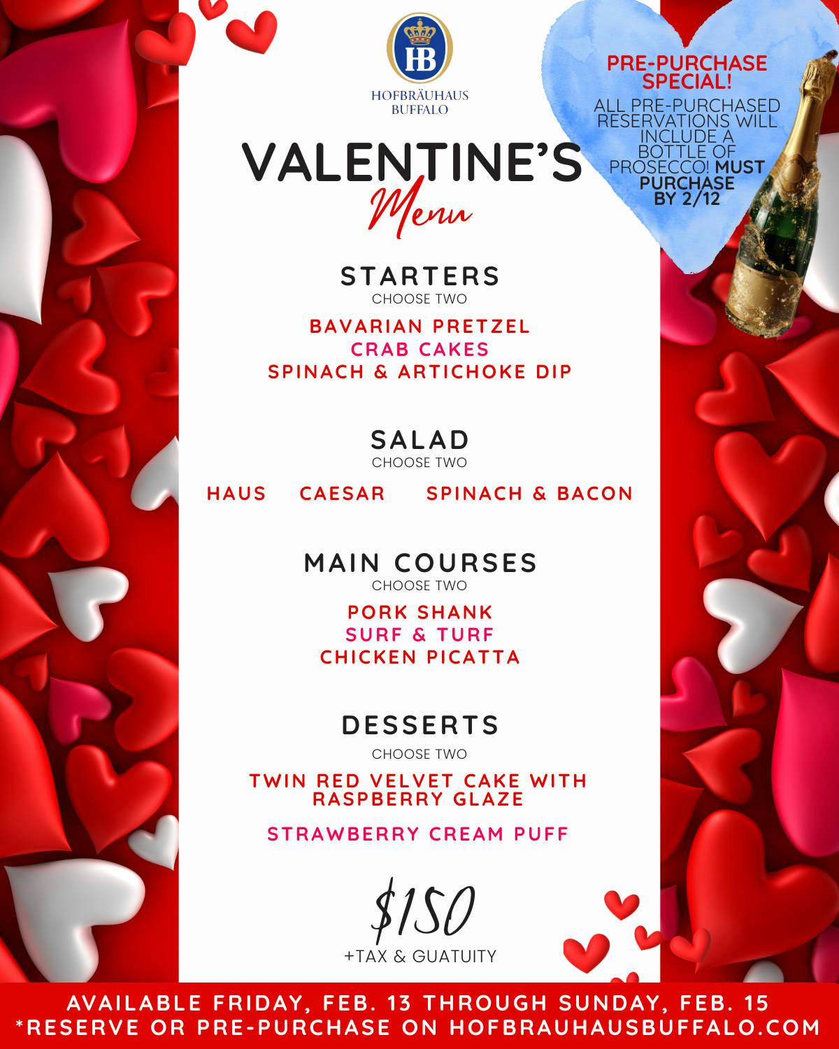 Valentine's Day Dinner for 2! event banner