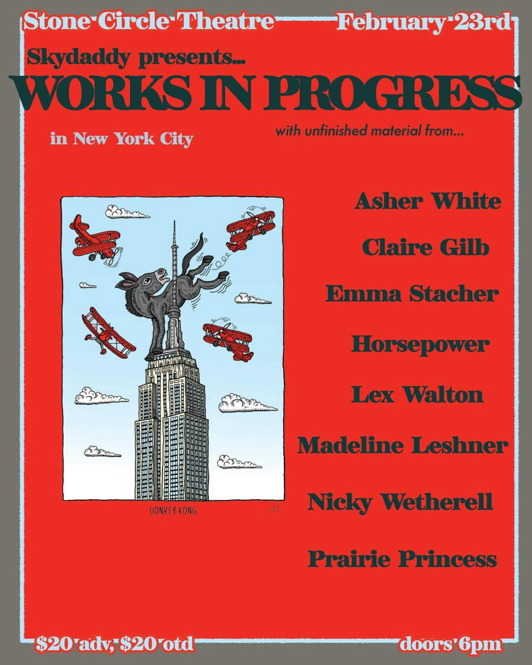 Skydaddy presents ‘Works in Progress’ event banner