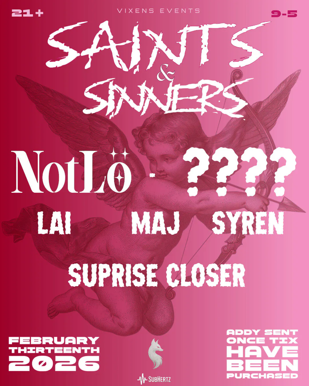 SAINTS & SIRENS event banner