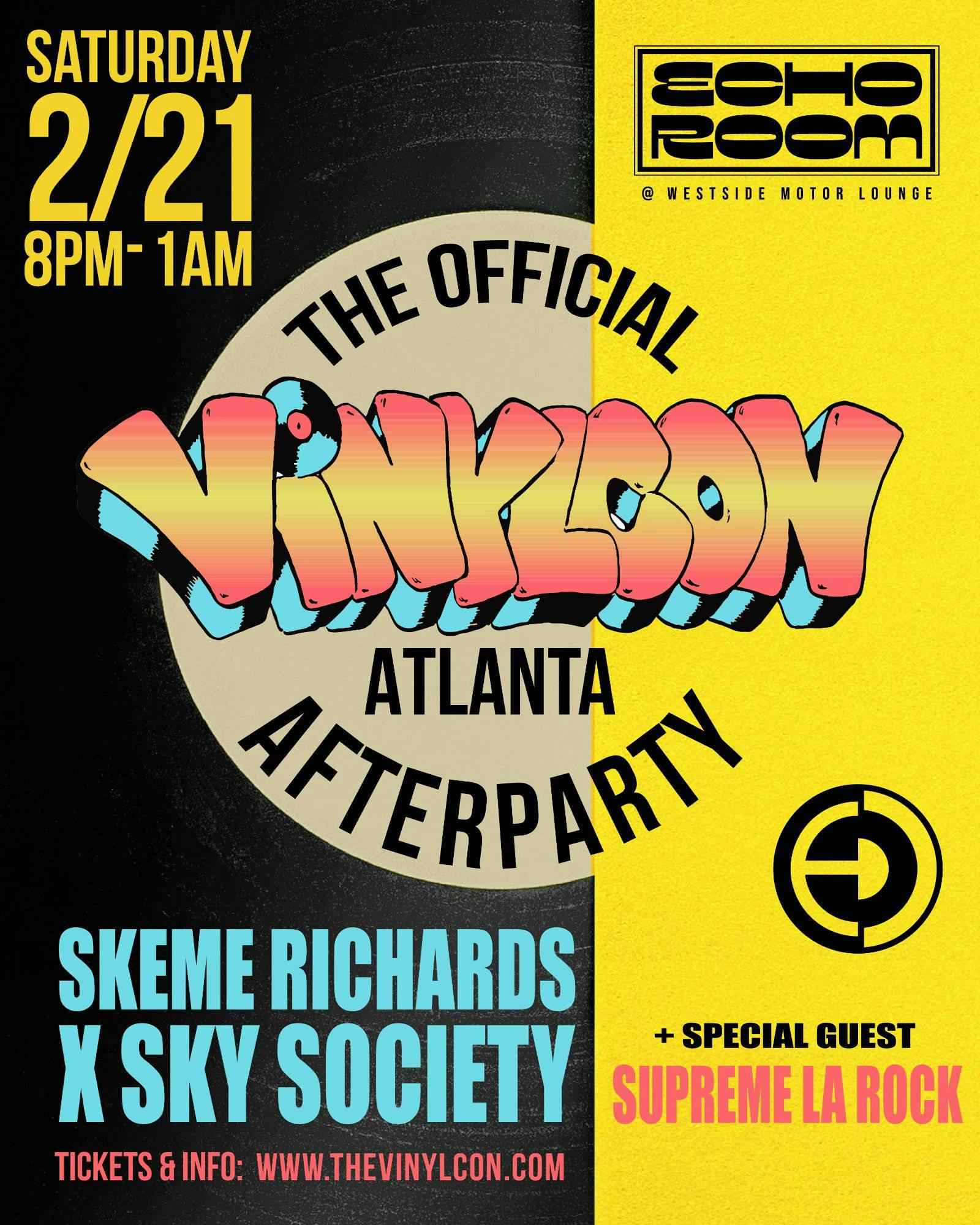 VinylCon! Atlanta After Party event banner