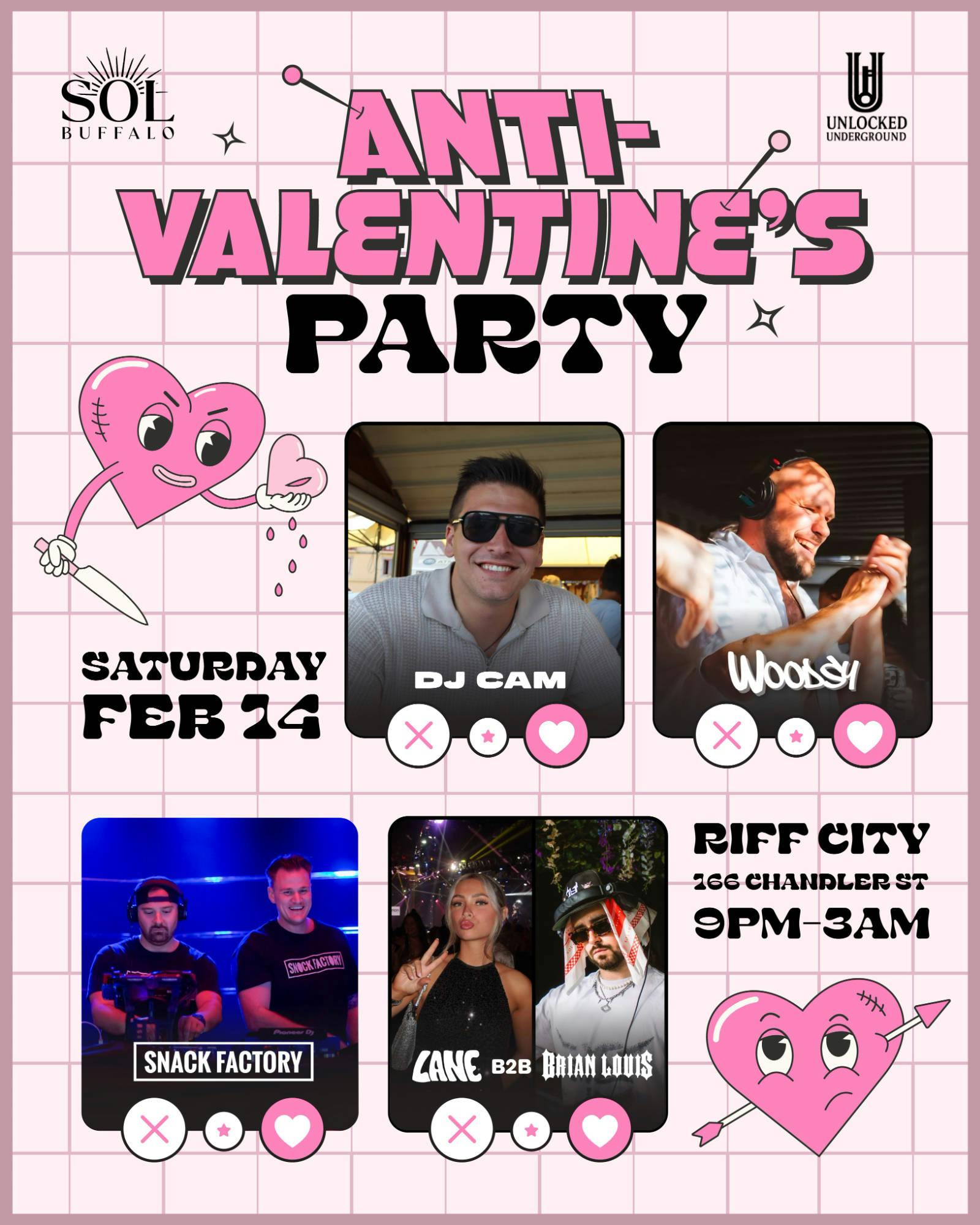 Anti-Valentine's Party (Hosted by SOL & Unlocked Underground) event banner