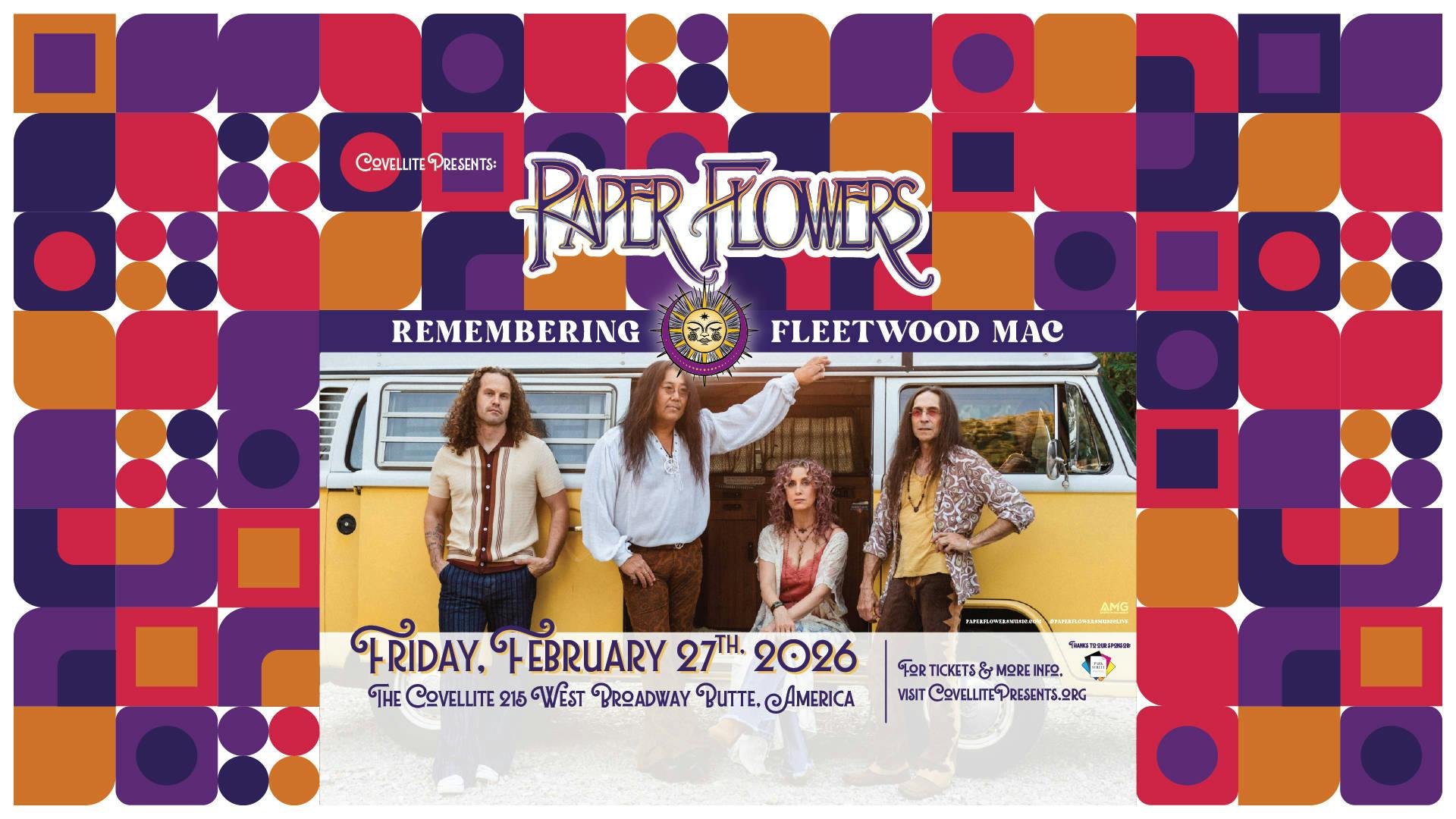 PaperFlowers “Remembering Fleetwood Mac” event banner