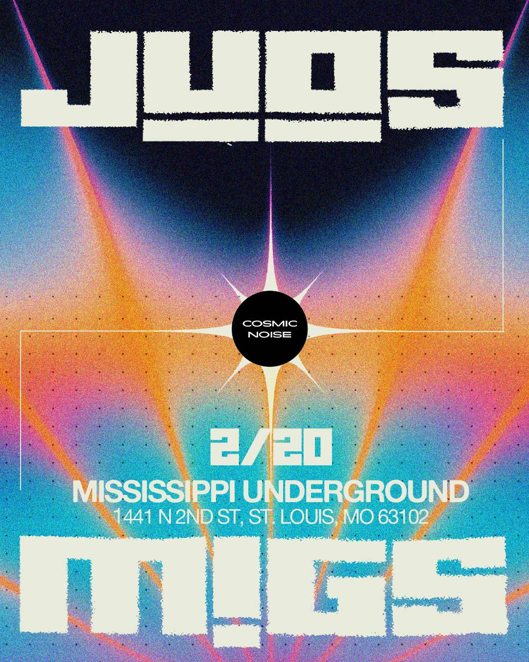 Cosmic Noise presents JUOS & MIGS event banner