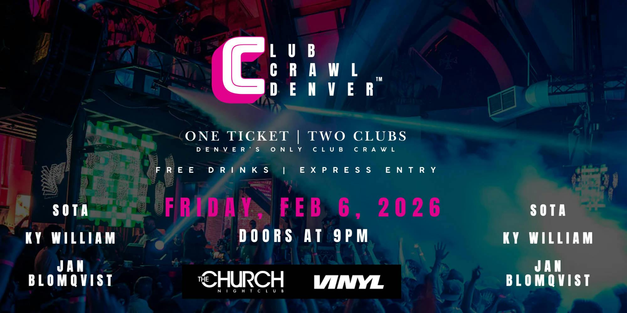 Fri, Feb 6th: Sota, Ky William, Jan Blomqvist event banner