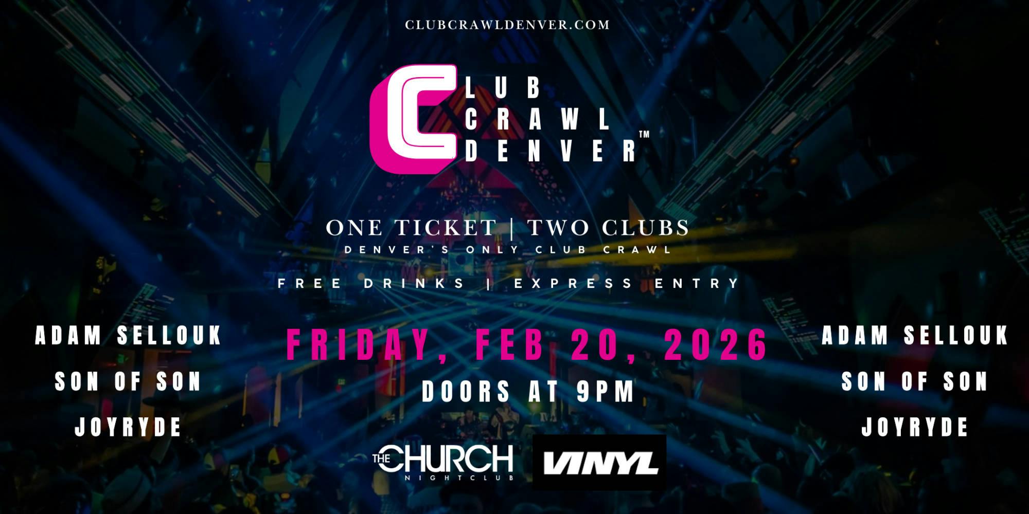 Fri, Feb 20th: Adam Sellouk, Son of Son, Joyryde event banner