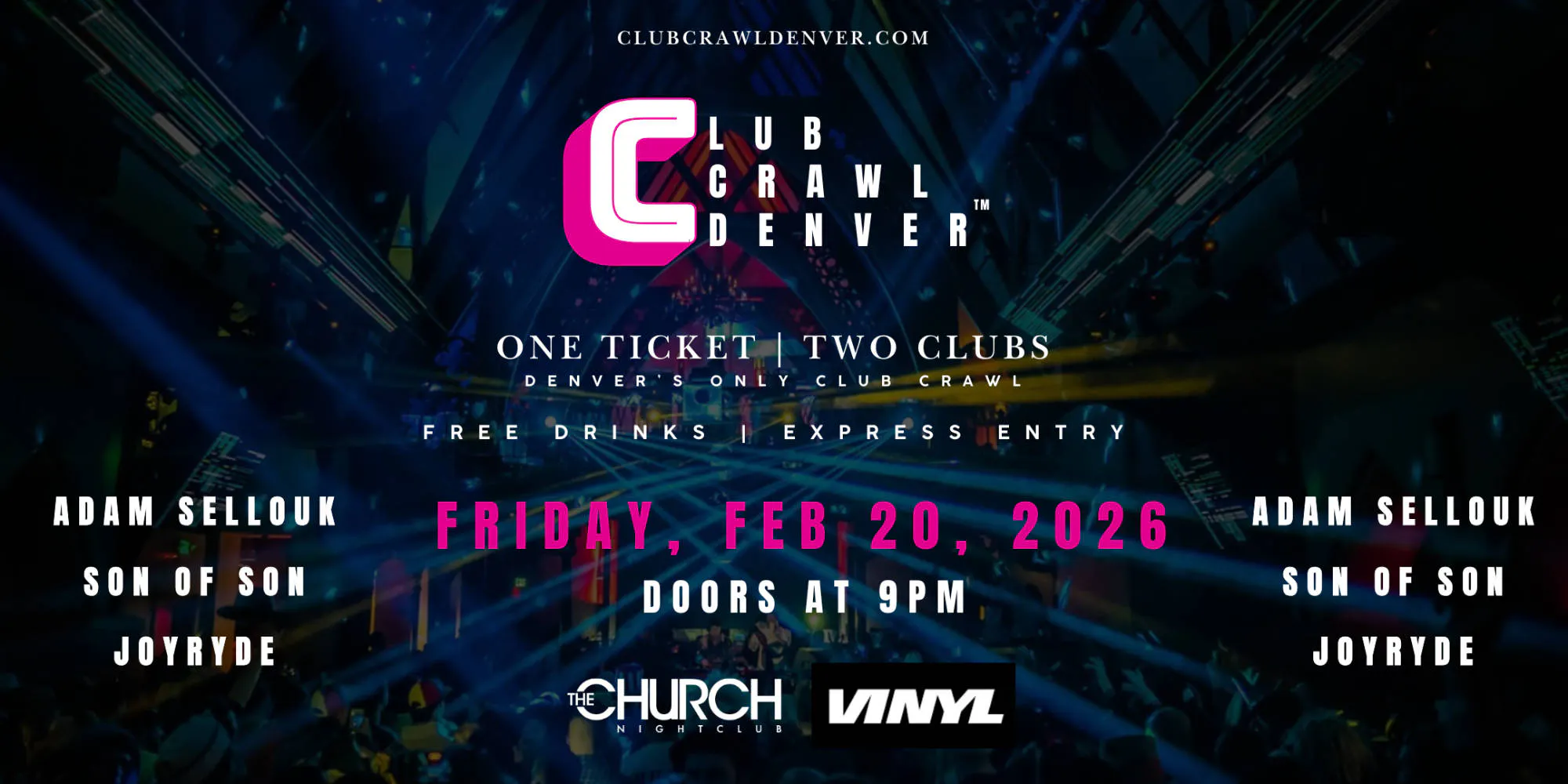 Fri, Feb 20th: Adam Sellouk, Son of Son, Joyryde event banner