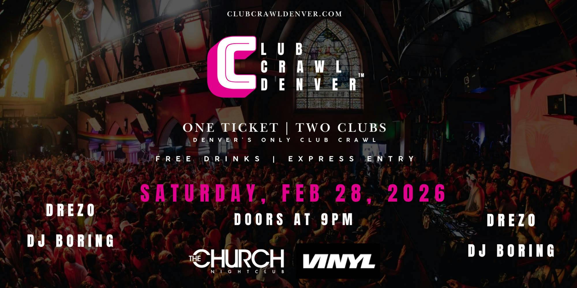 Sat, Feb 28th: Drezo, DJ Boring event banner