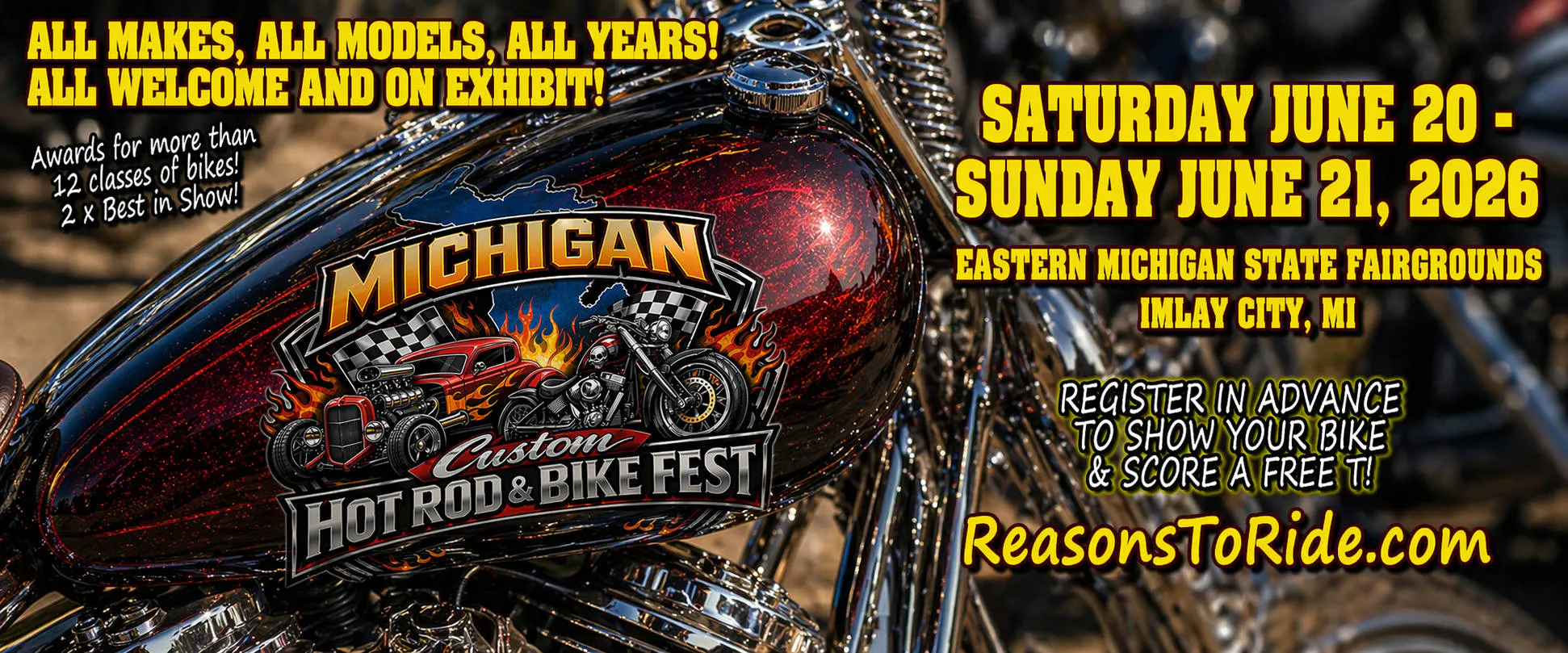 MICHIGAN CUSTOM HOT ROD & BIKE SHOW event banner