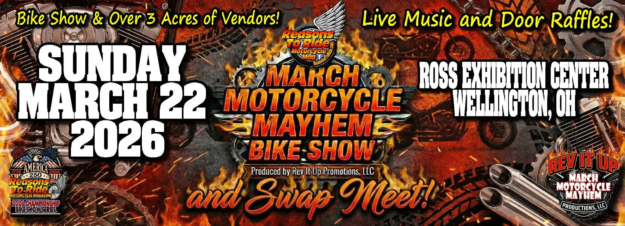Motorcycle Mayhem Bike Show LORAIN event banner