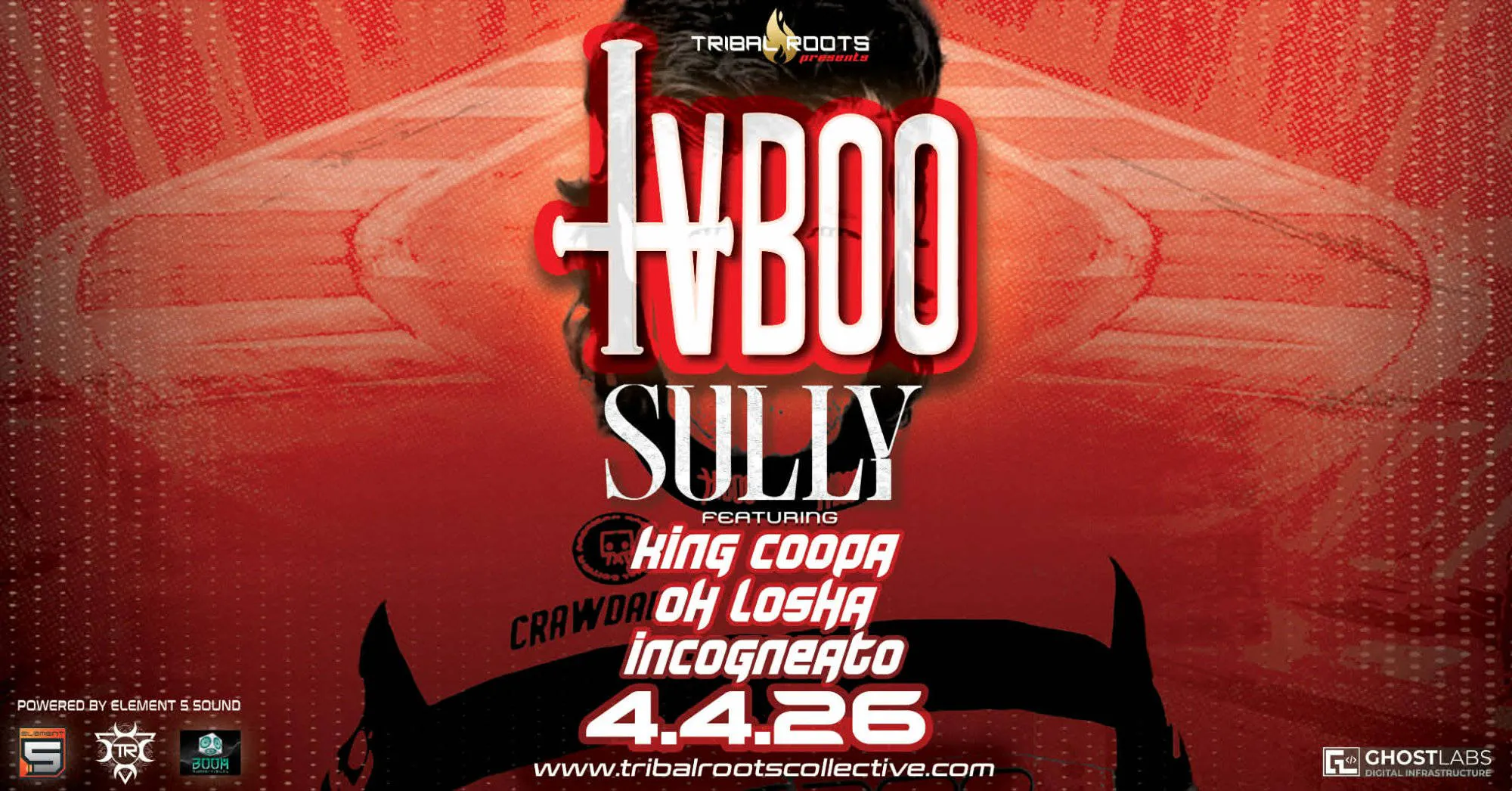 Tribal Roots presents TVBOO event banner