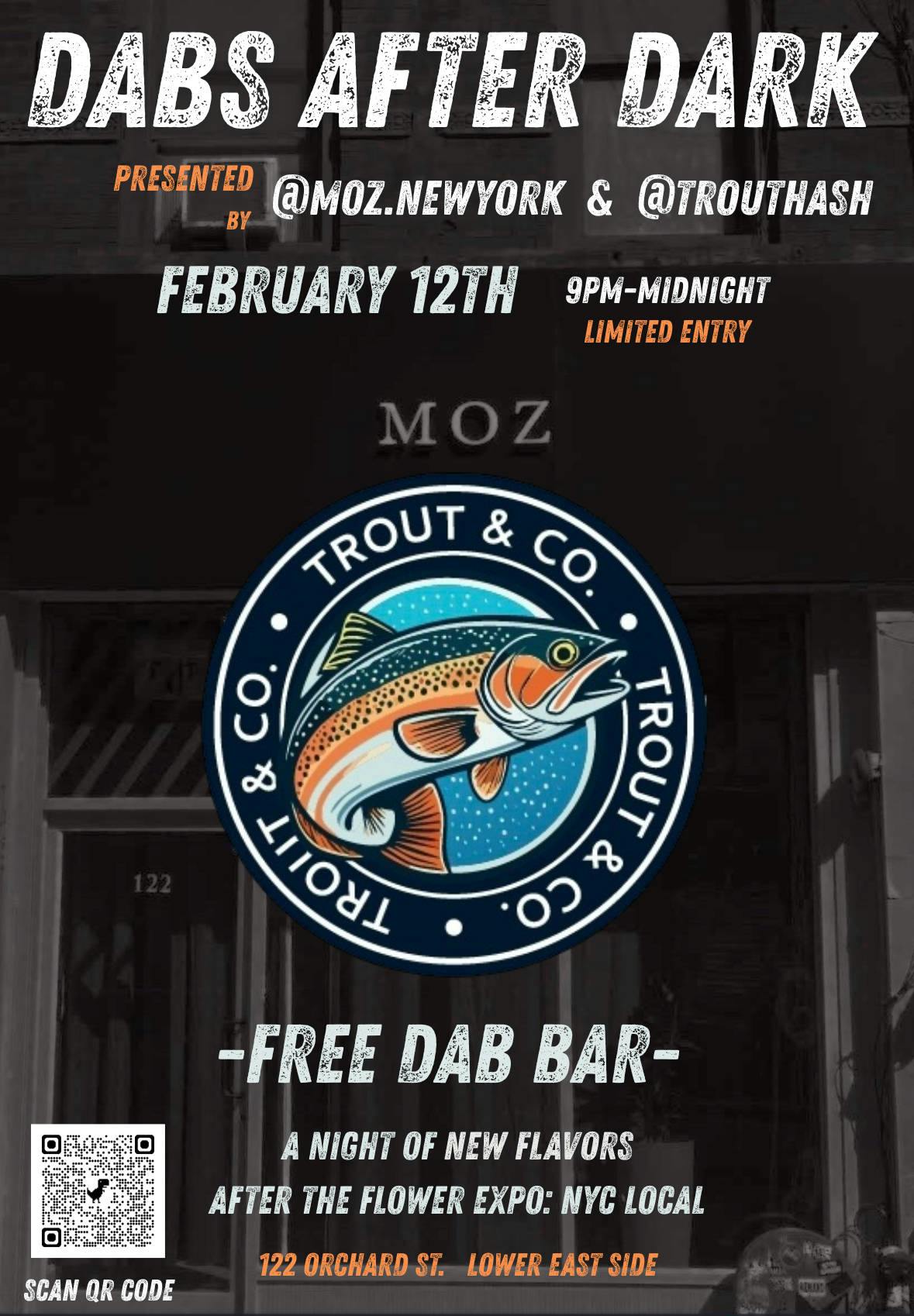 Trout & Co. x MOZ New York event banner